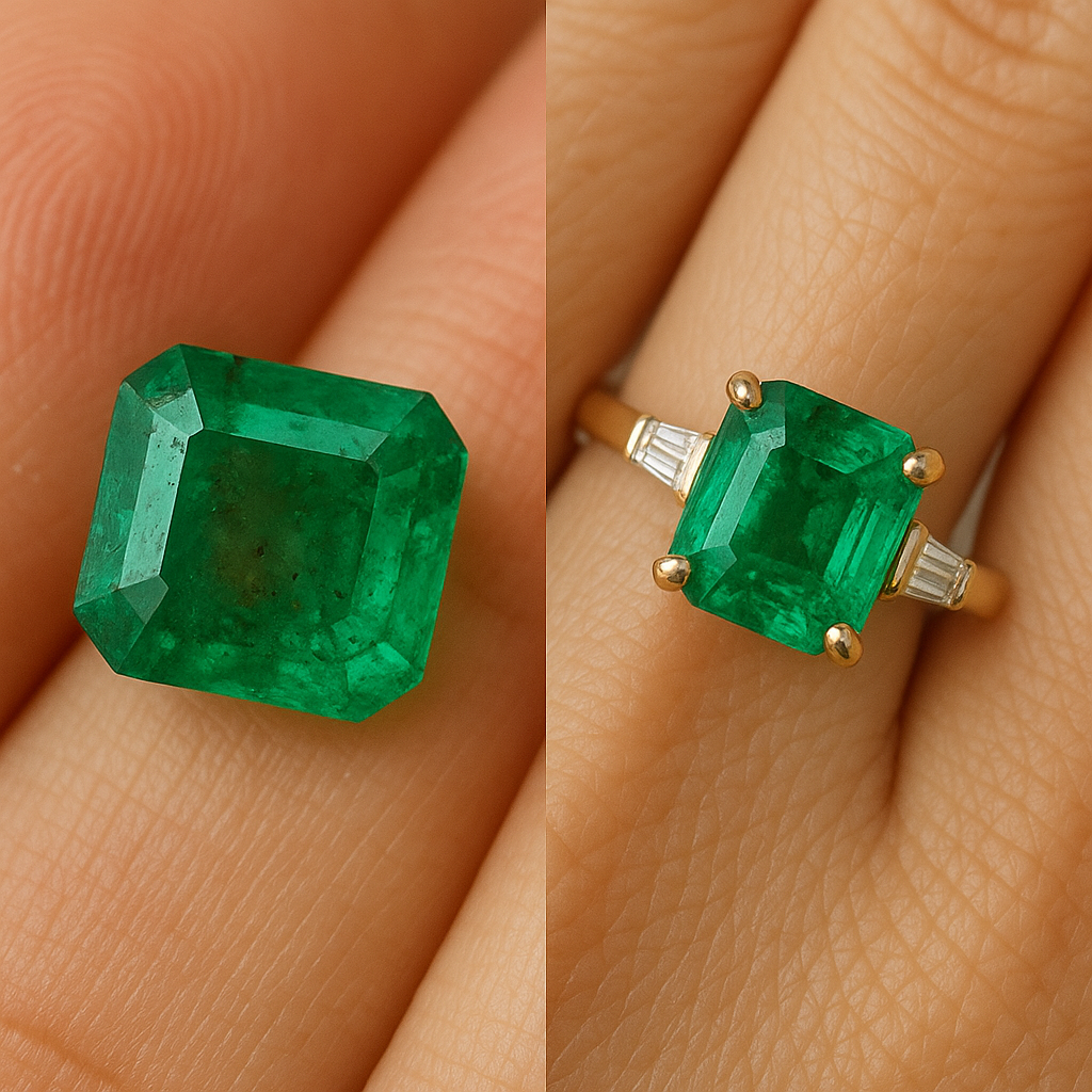 Which is better: buying a loose Colombian emerald or one already set in jewelry?