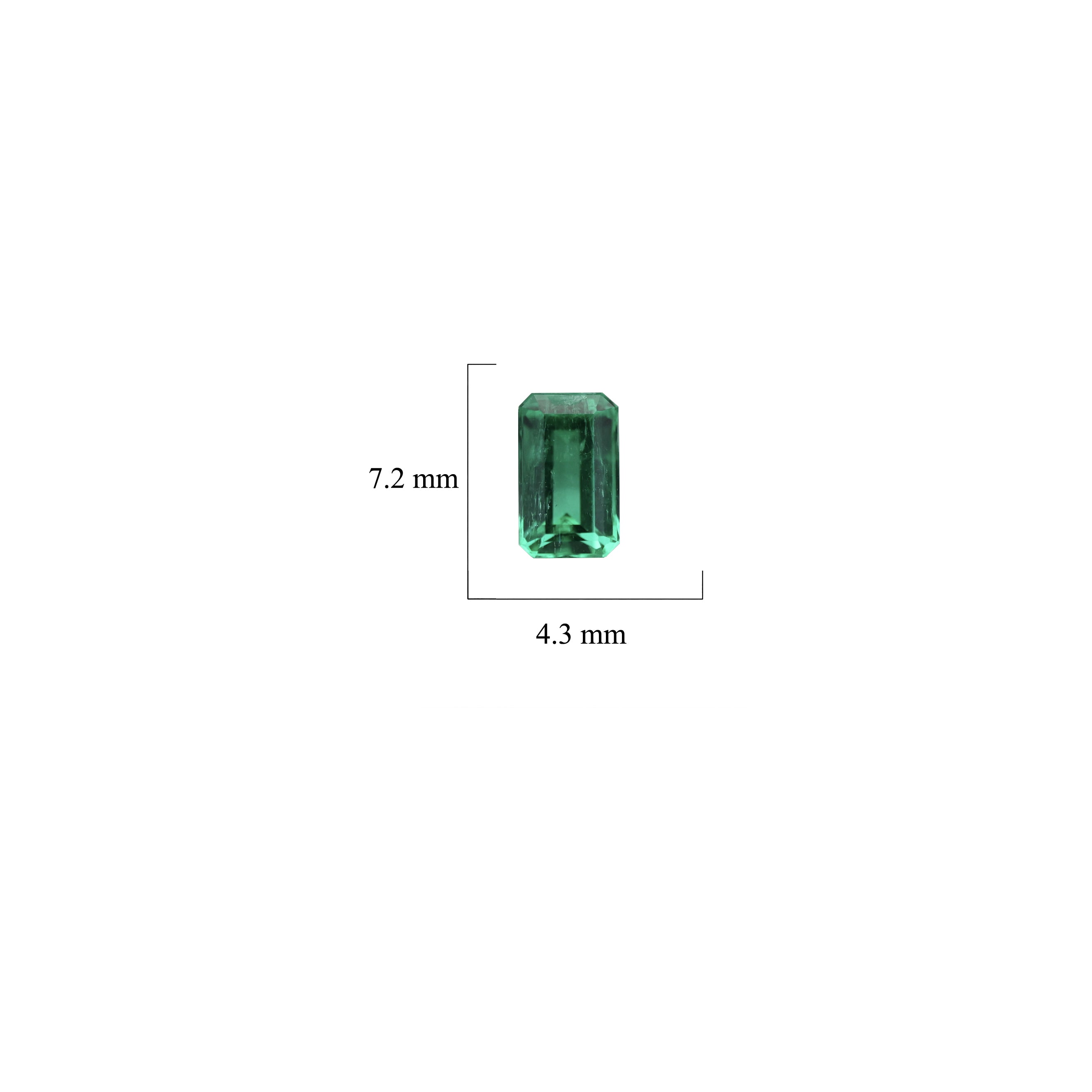 measurements of this baguette emerald