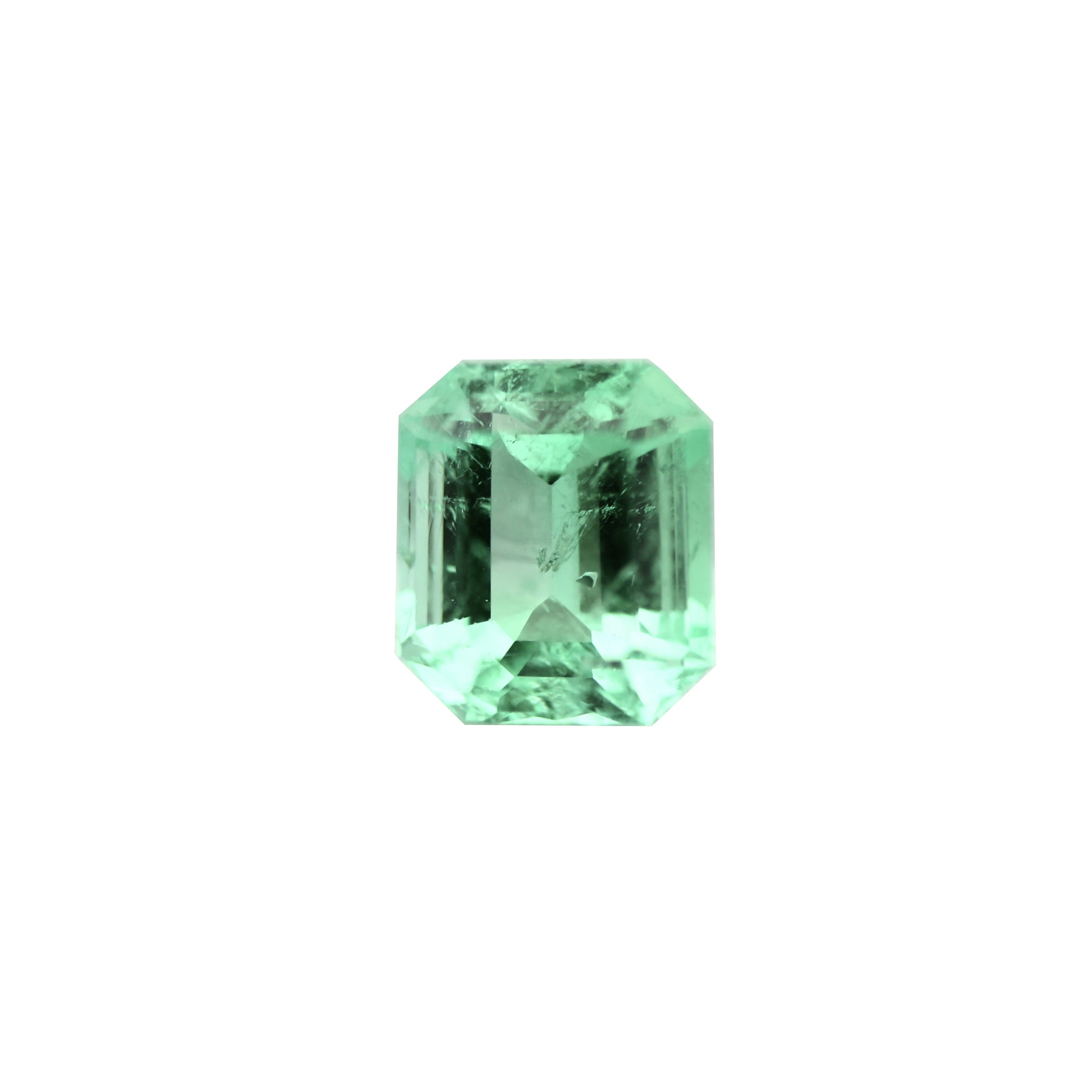 Rare 4.27 carat Colombian emerald featuring a unique alpine green tone and exceptional clarity. Sourced from a western Colombian mine, ideal for fine jewelry or investment.
