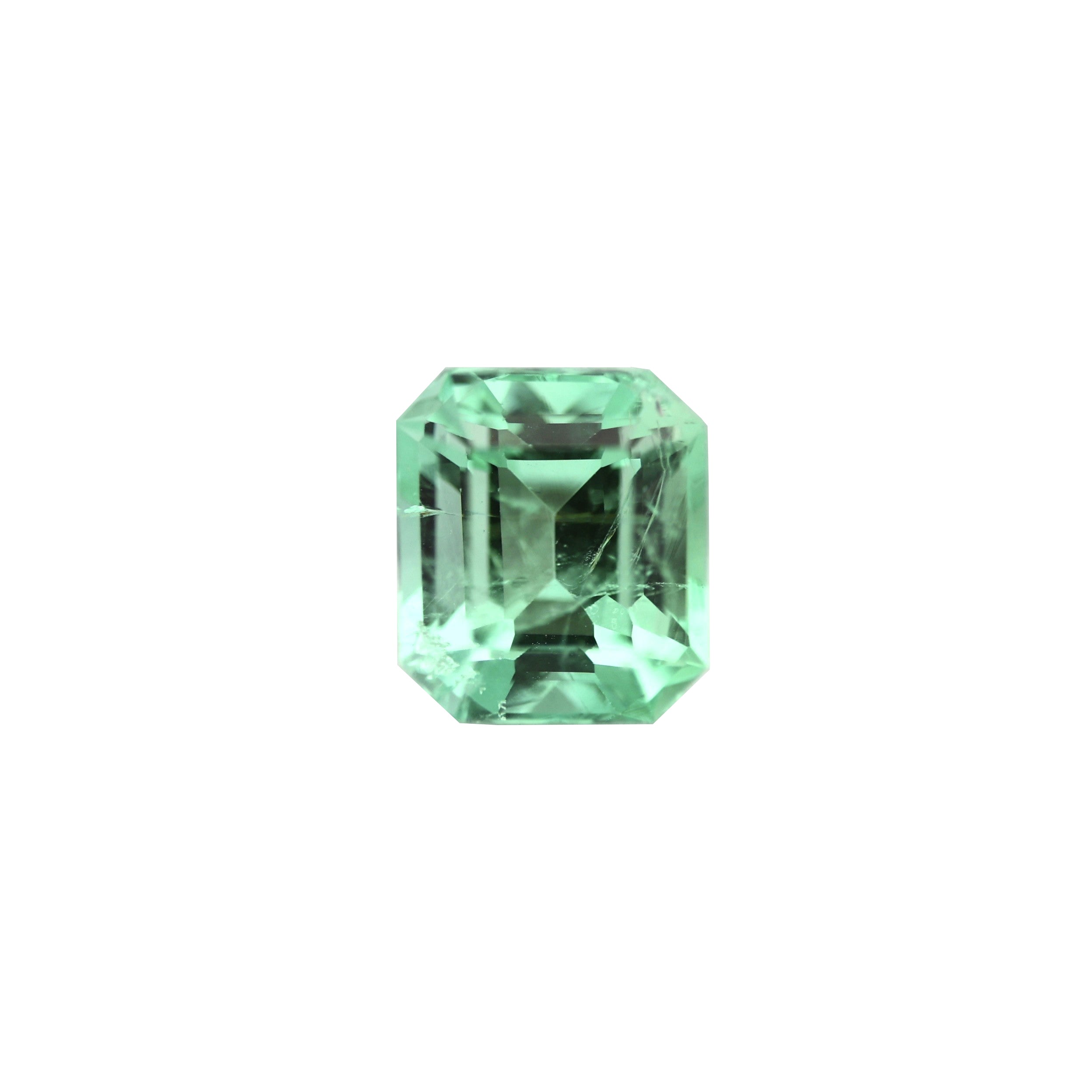 White Background colombian Crystal emerald