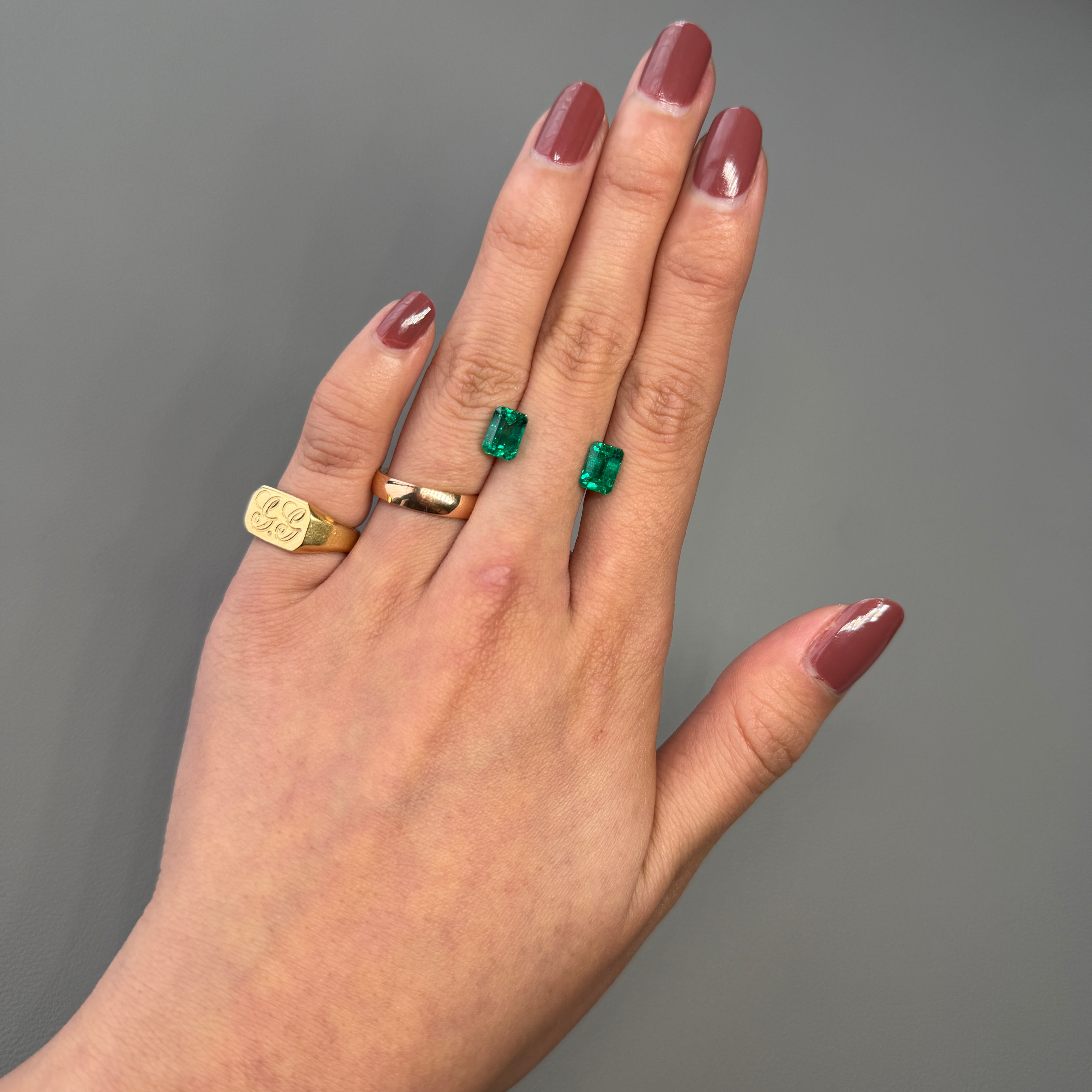 2.73 Carat Matching Pair Colombian Emeralds – Emerald Cut Fine Gemstones