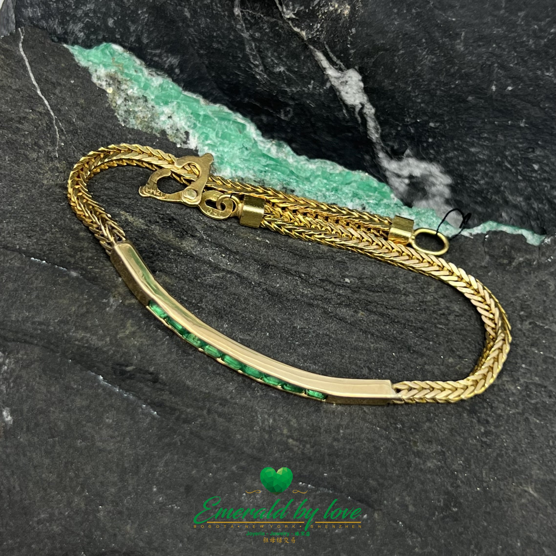 Colombian Baguette Emerald Cuff Bracelet