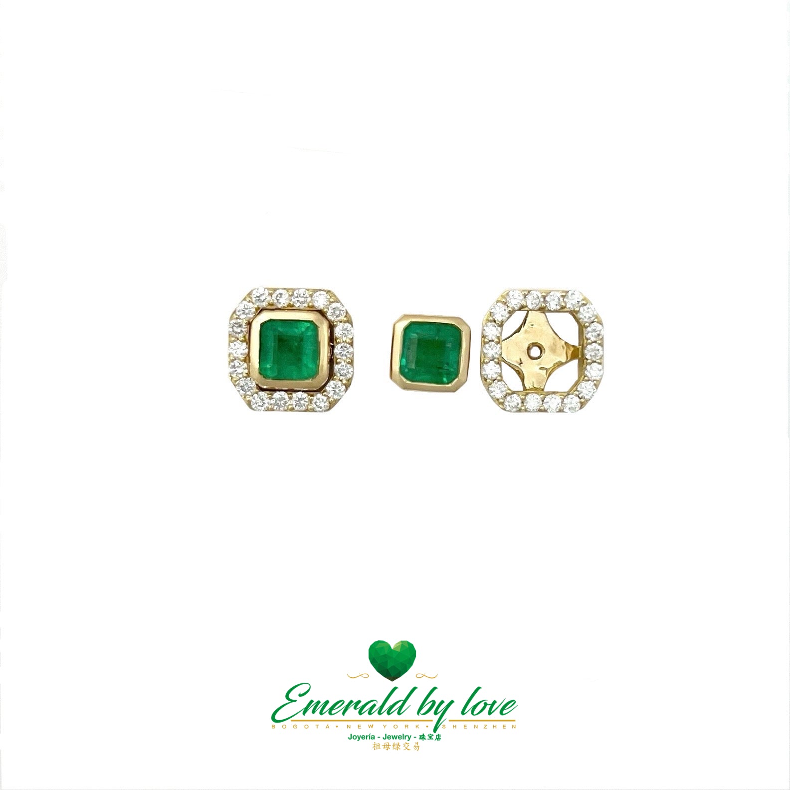 Boucles d'oreilles colombiennes avec émeraude et diamants : une beauté exquise venue du cœur de la Colombie