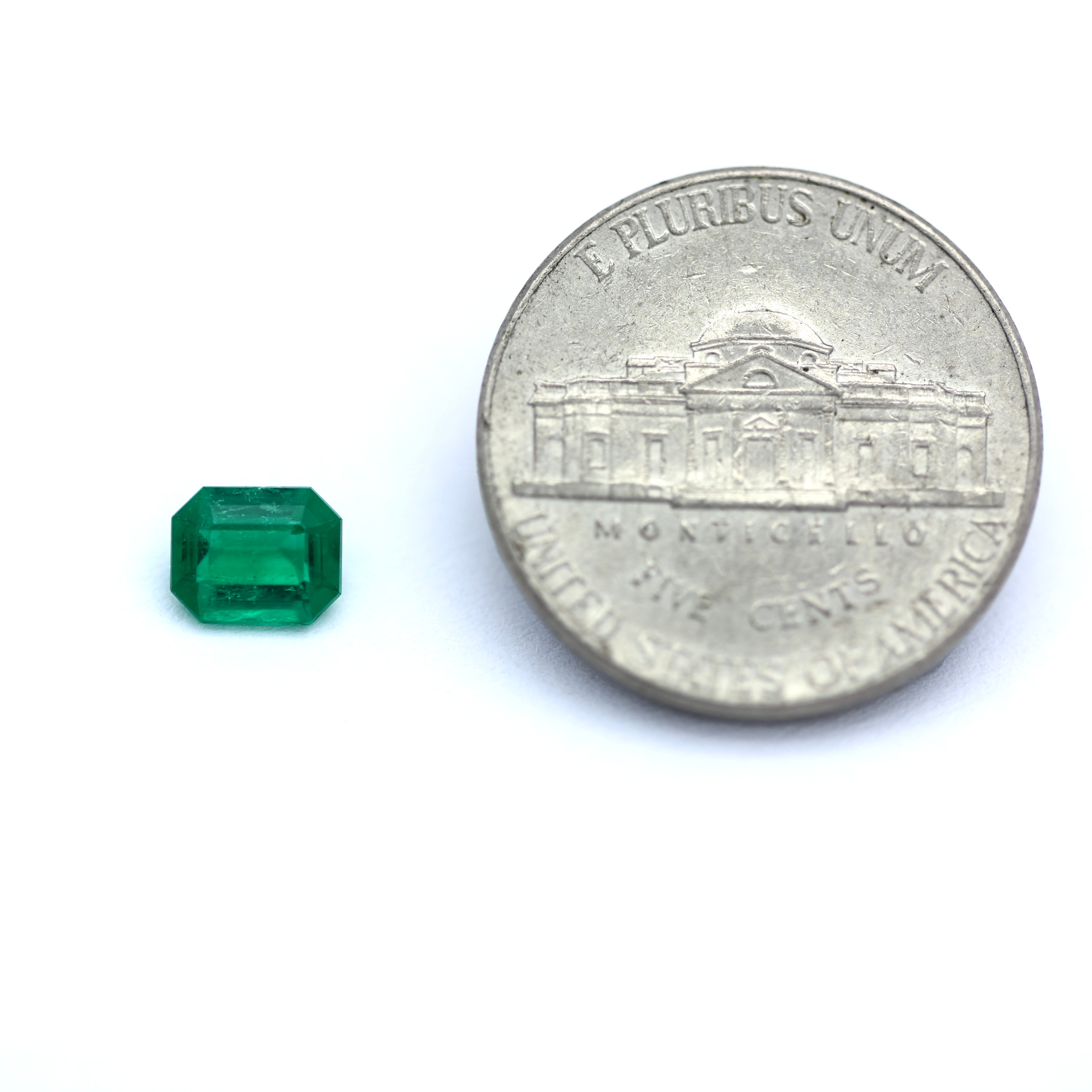 comparison emerald with coin 0.7 ct buy now