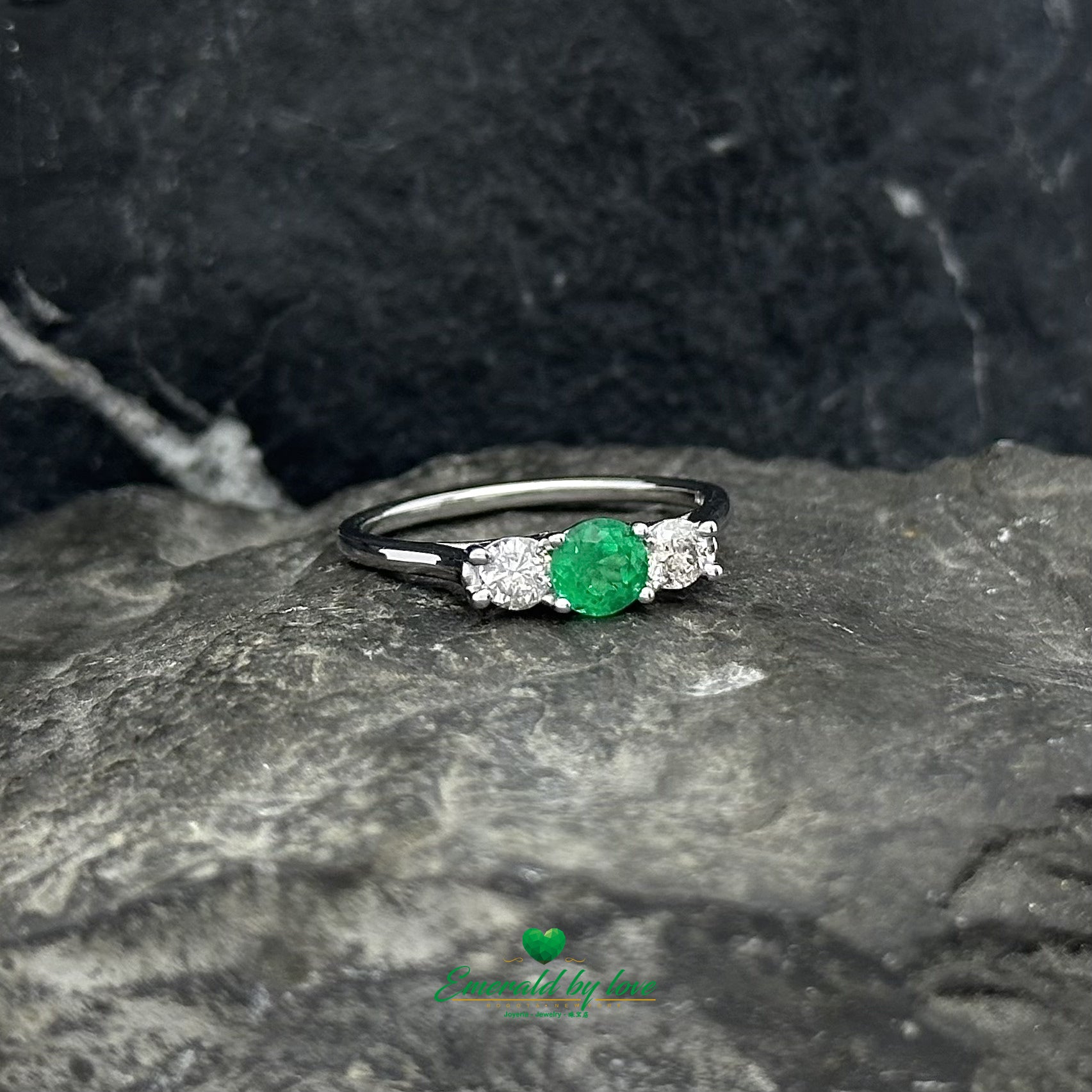 Featuring a radiant Colombian emerald and delicate diamonds, set in 18K gold.