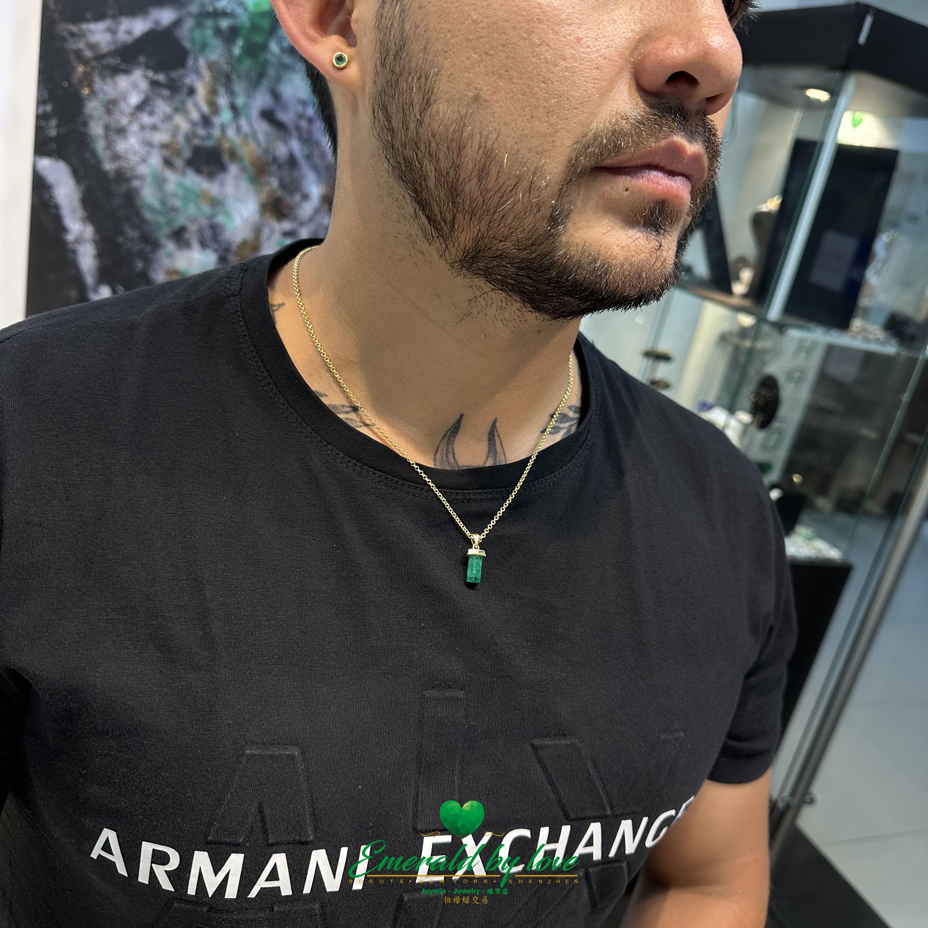 Traditional Canutillo Pendant in 18K Yellow Gold