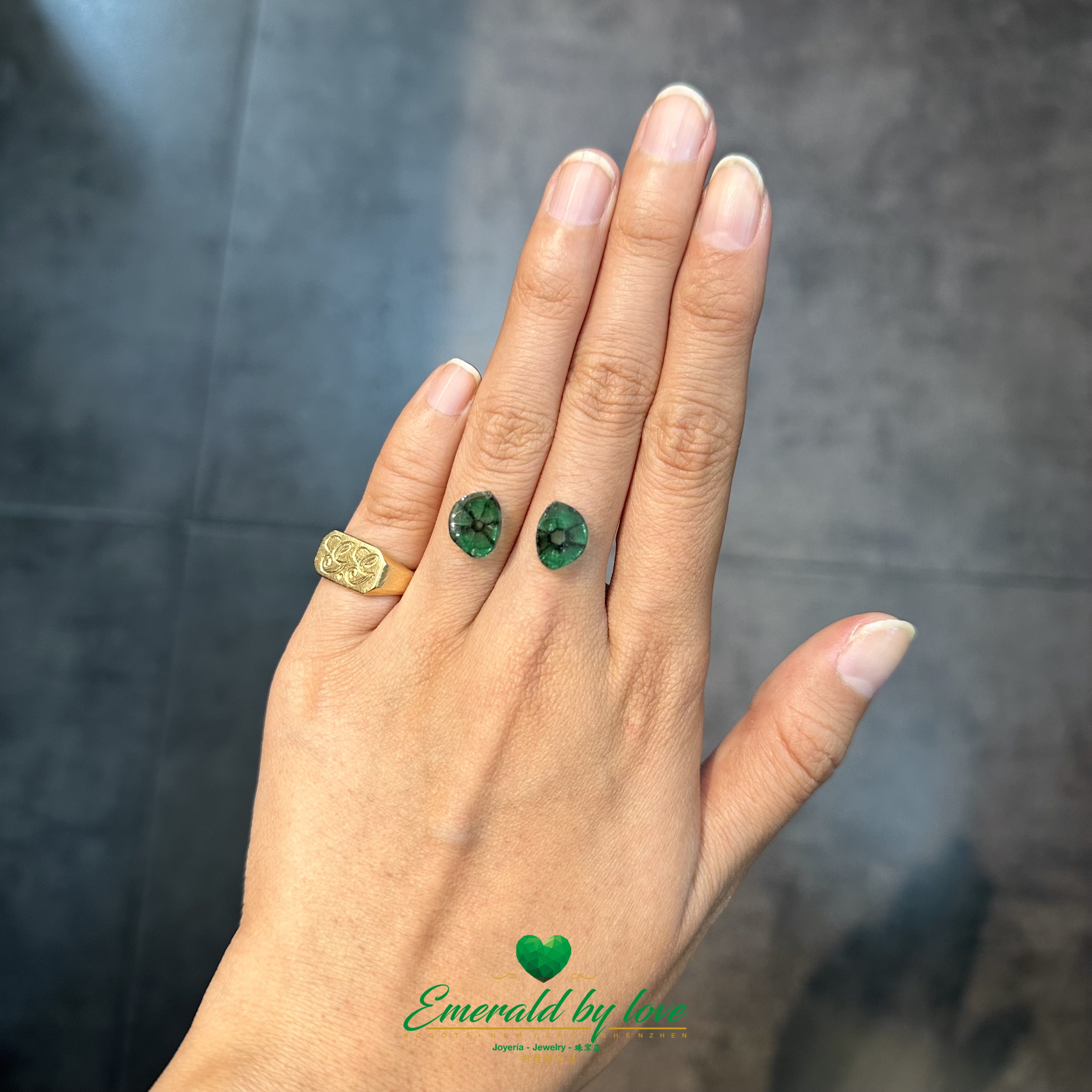 Two rare Colombian emeralds with trapiche structure, ideal for collectors or custom jewelry