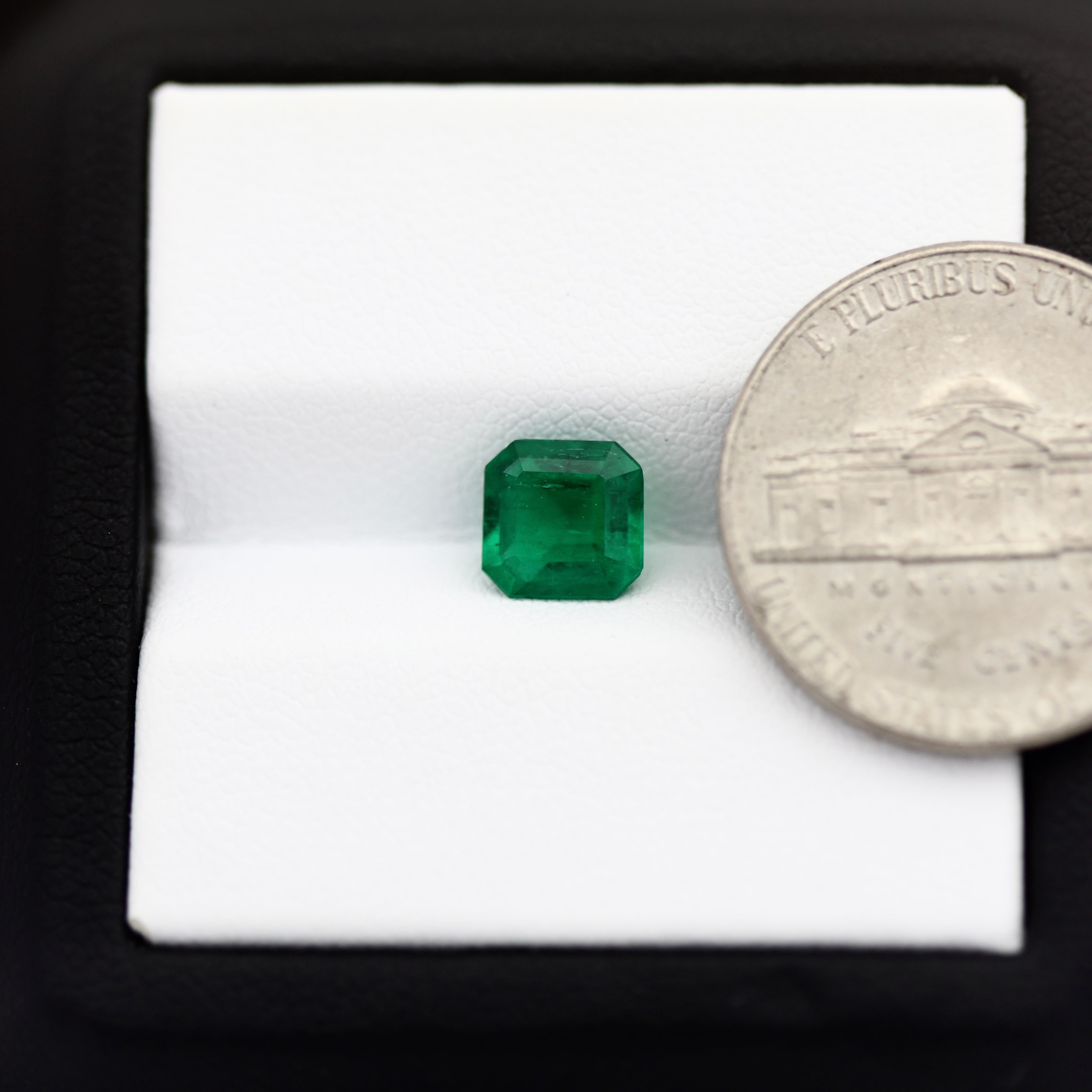 Square emerald, dark color, 1.16 ct