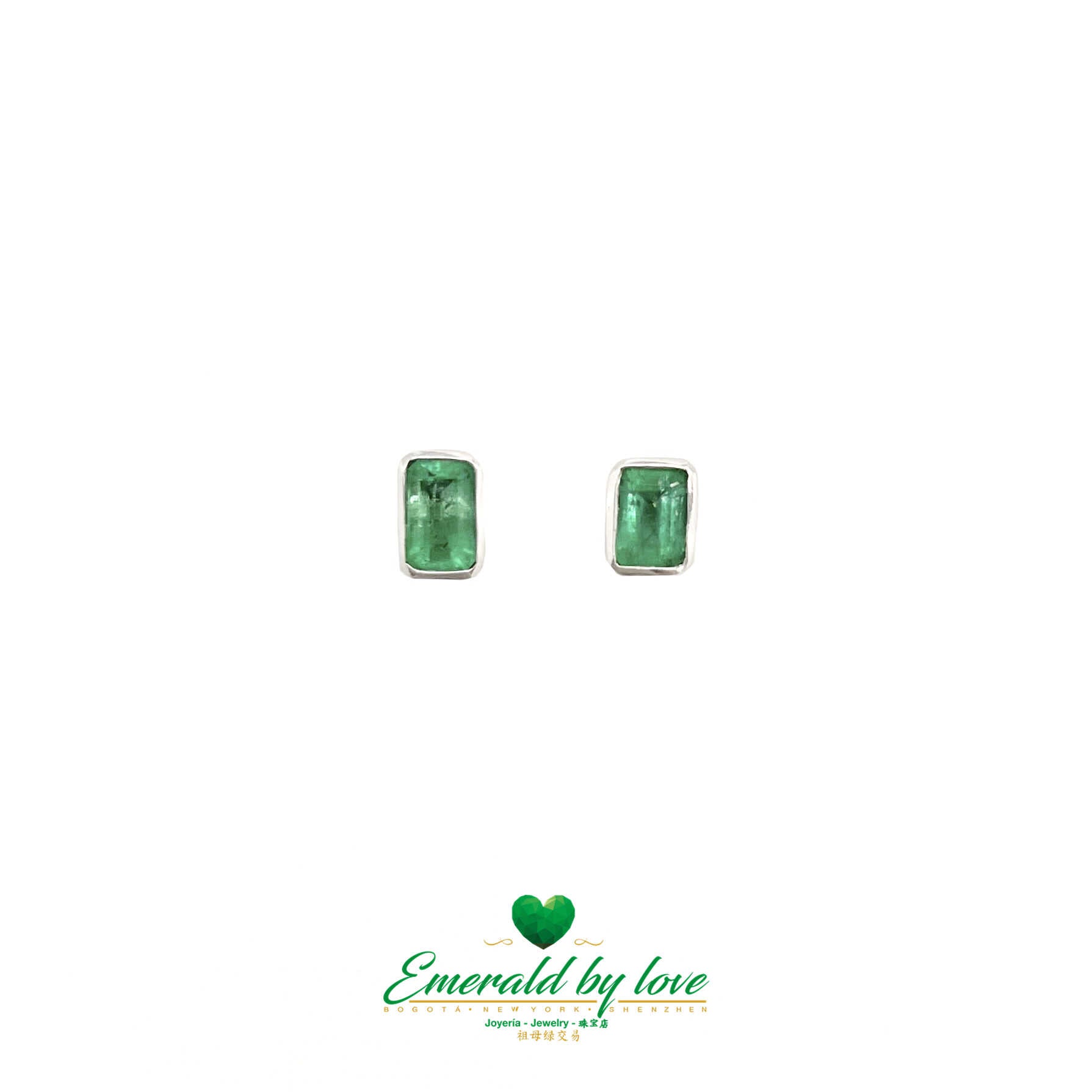 Exquisite Craftsmanship and Timeless Beauty Emerald Yellow Gold Earrings: 1.54 TCW