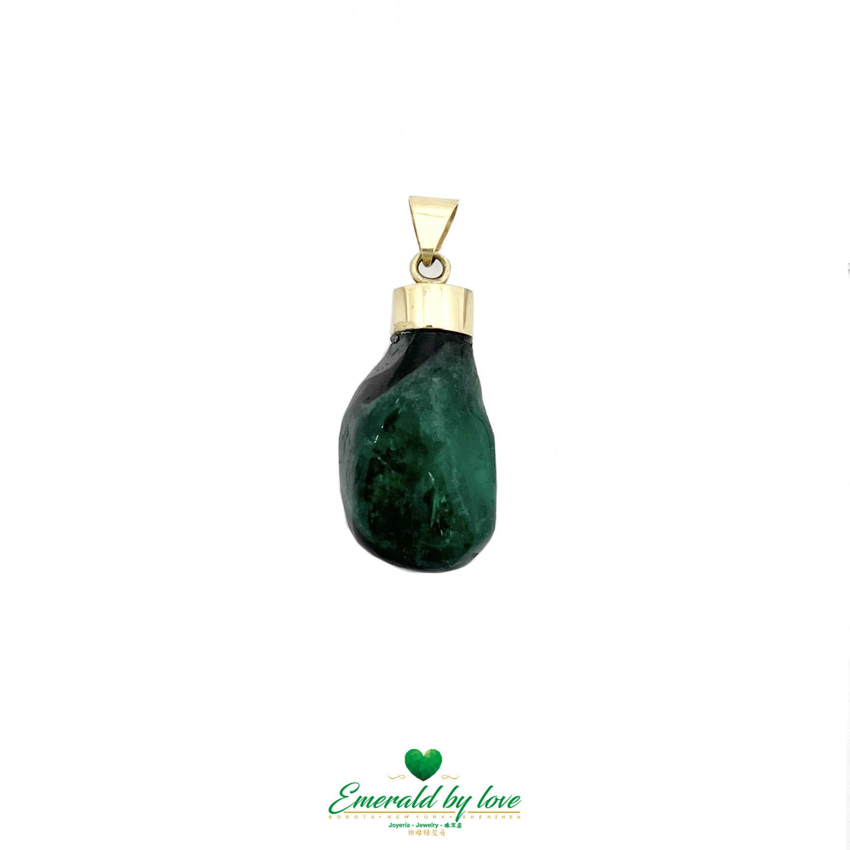 Rare Amorphous Emerald Pendant - A Captivating Wonder of Nature