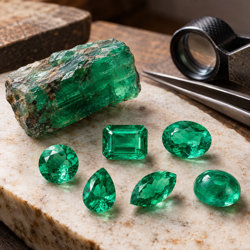 The Shapes Hidden Within a Rough Colombian Emerald
