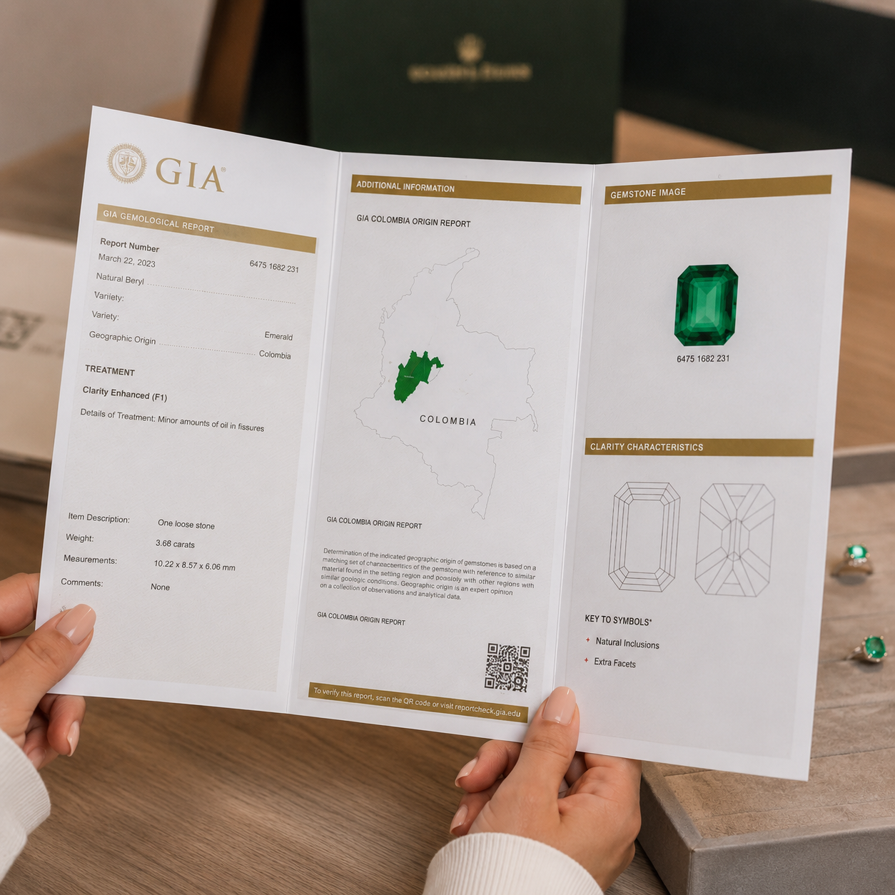 Which Institute Certifies the Authenticity of Colombian Emeralds?
