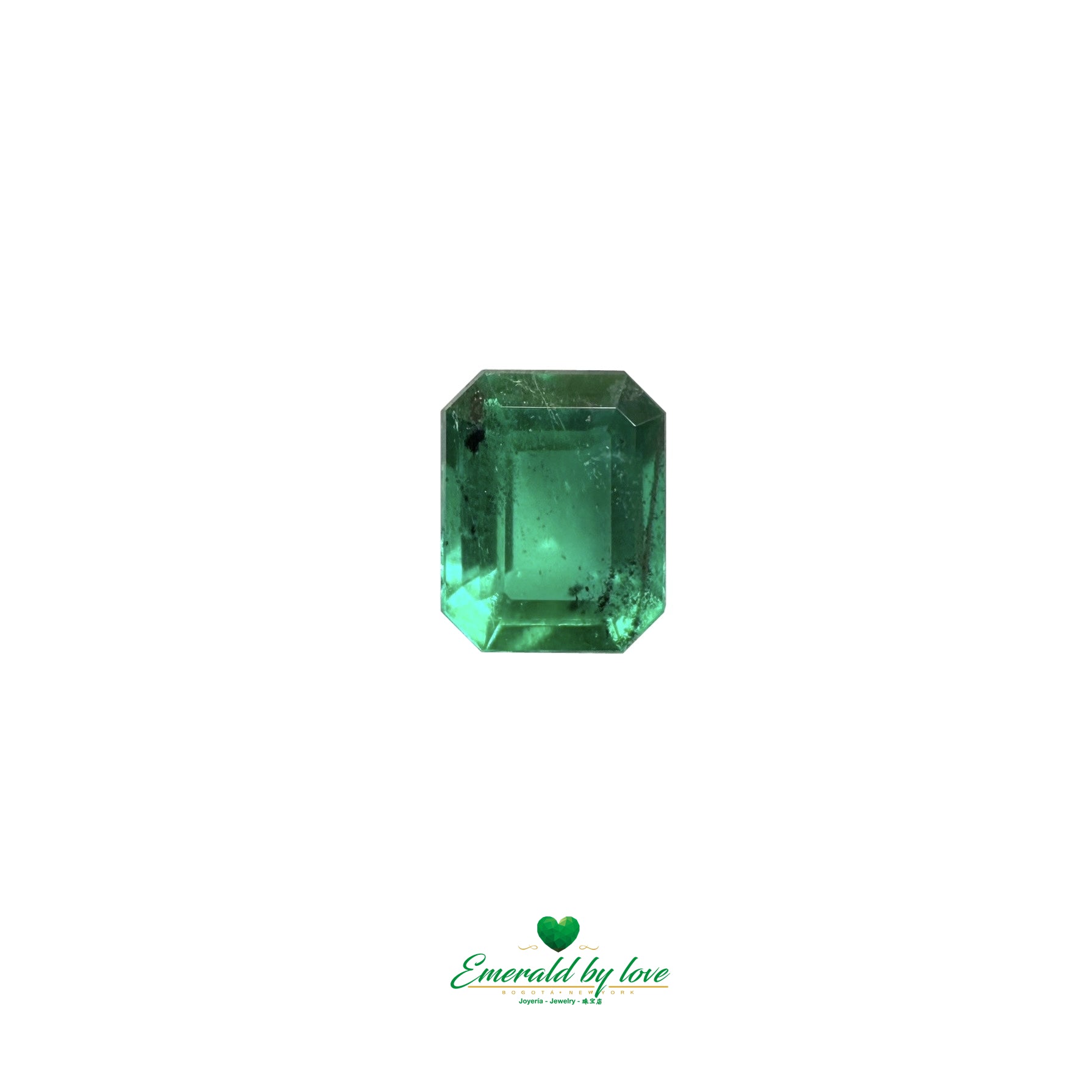 0.66 ct Emerald-Cut Emerald of Intense Green, Perfect Clarity