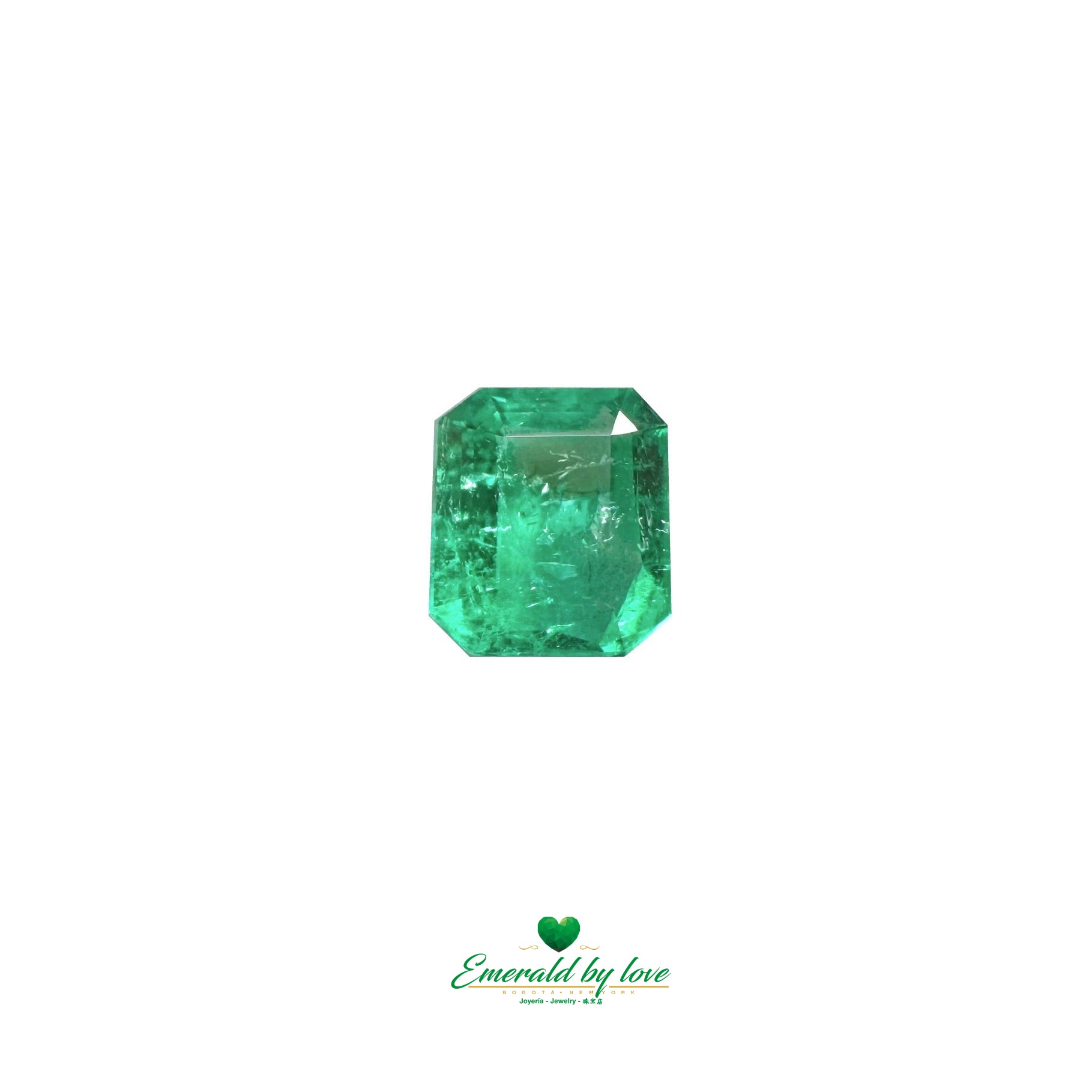 0.67 ct Emerald Cut with Vivid Green Color and High Clarity