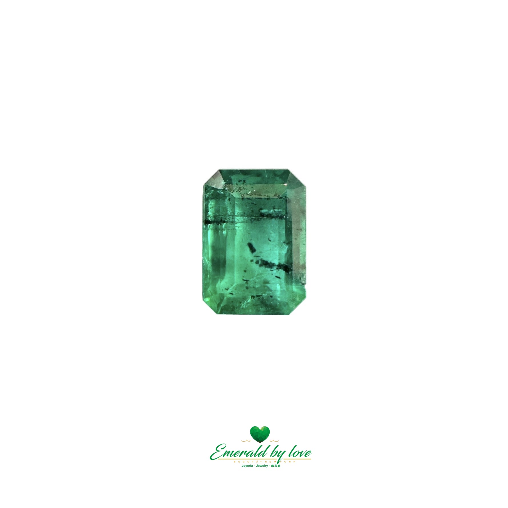 0.77 ct Rectangular Emerald with Subtle Inclusions and Vibrant Green Color