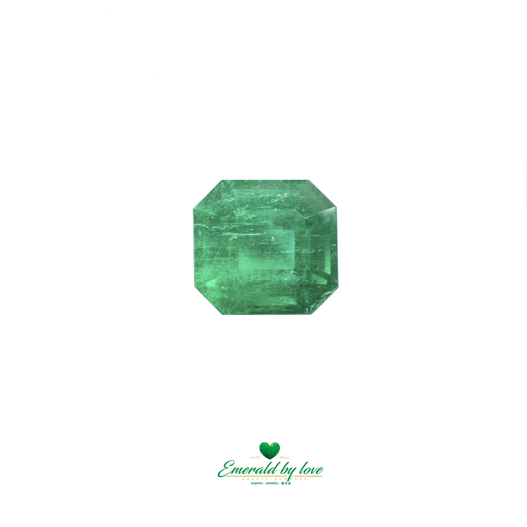 1.07 ct  Natural Colombian Emerald with Cut Corners for Extra Elegance