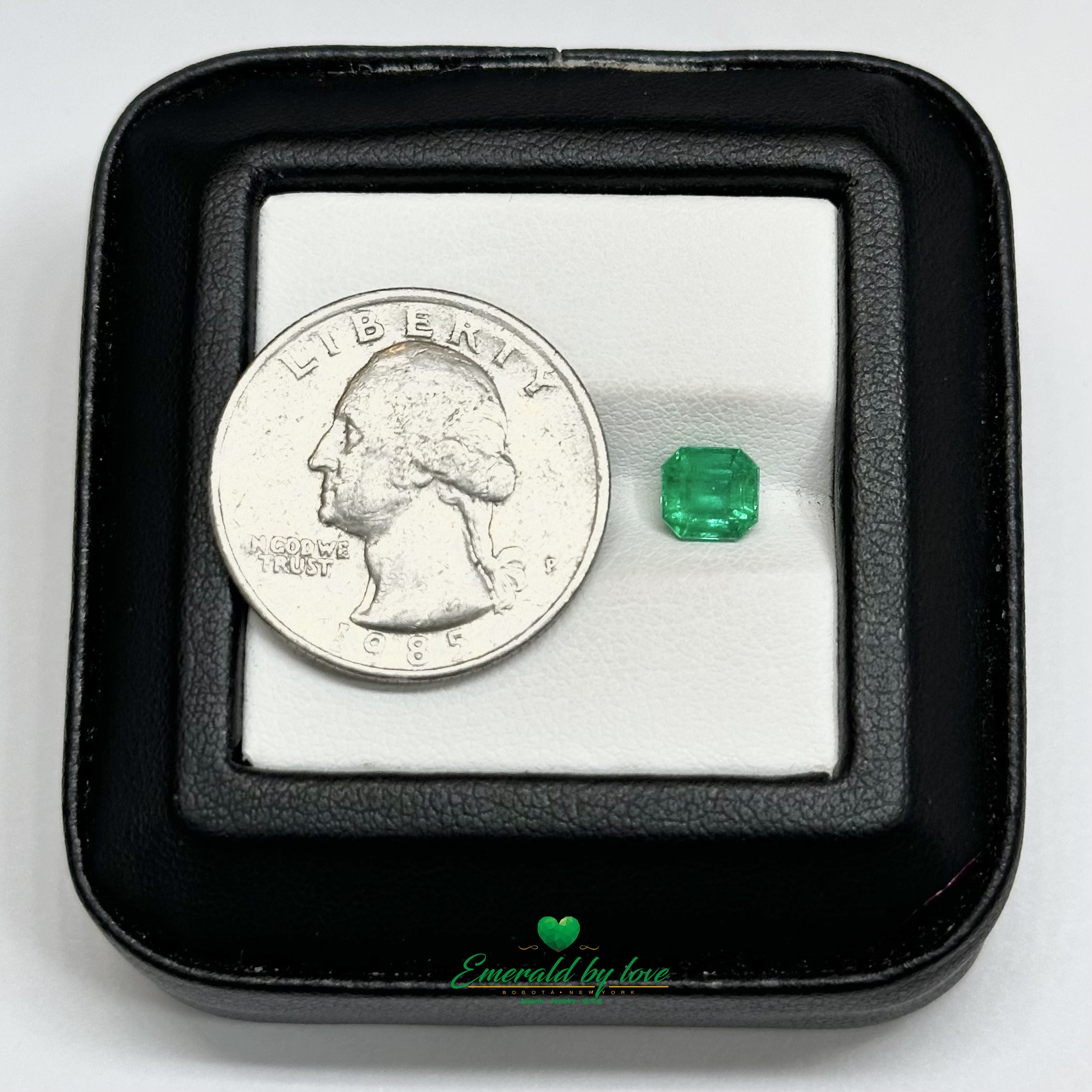 1.07 ct  Natural Colombian Emerald with Cut Corners for Extra Elegance