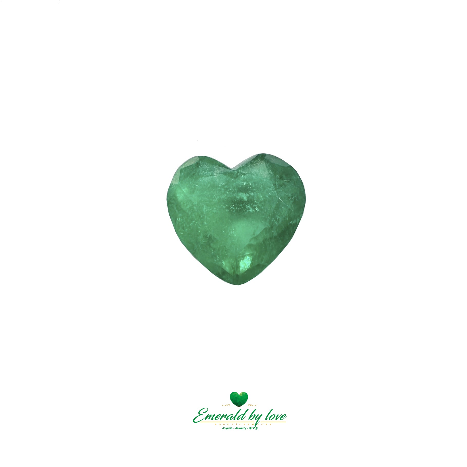 1.1 ct Heart-Shaped Dark Green Emerald with Excellent Cut and Symmetry