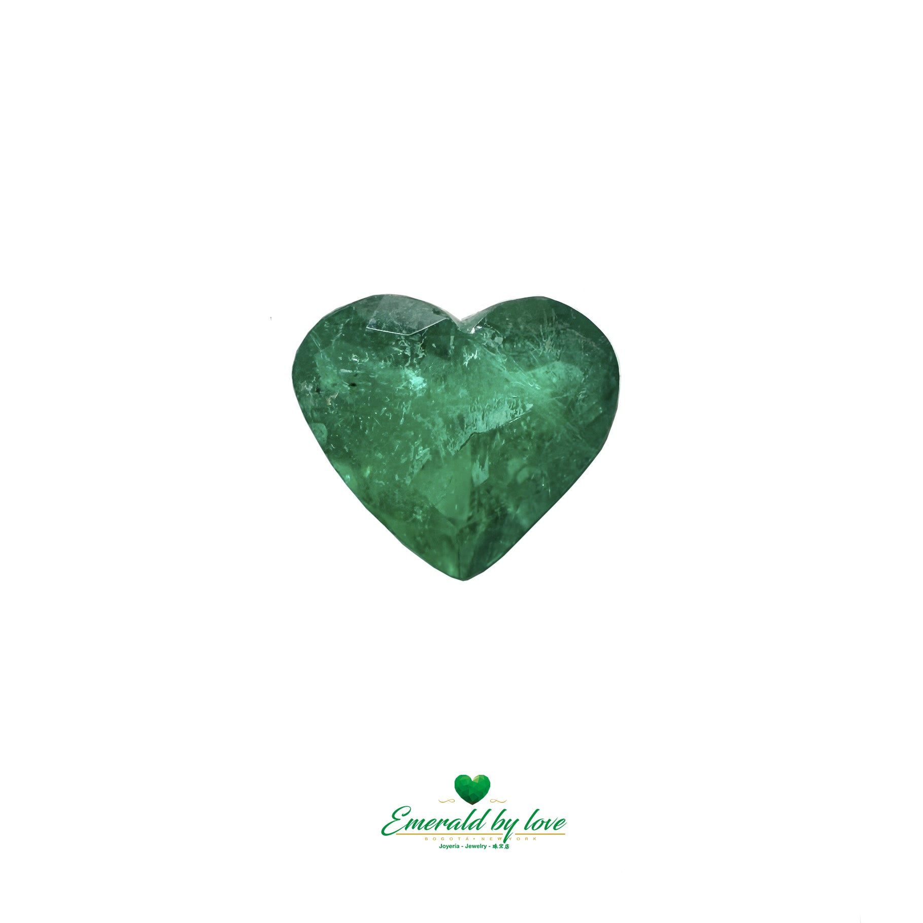 1.31 ct Heart-Shaped Emerald with Light Central Inclusions