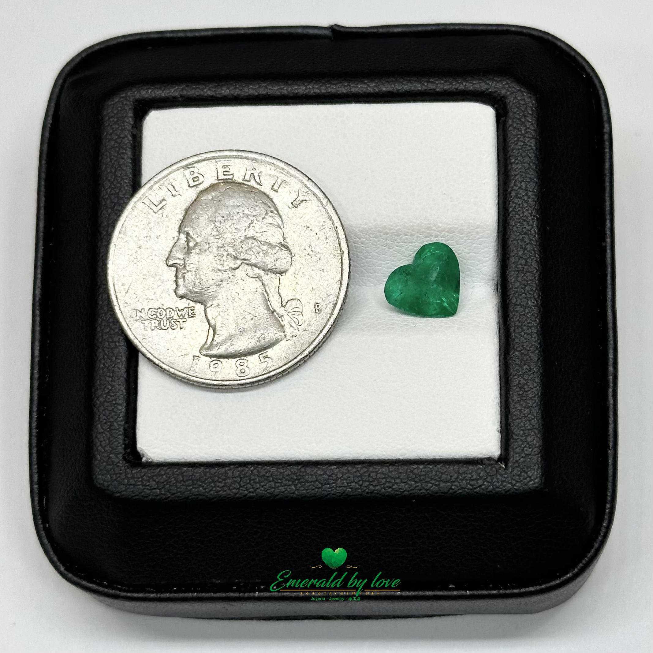 1.31 ct Heart-Shaped Emerald with Light Central Inclusions