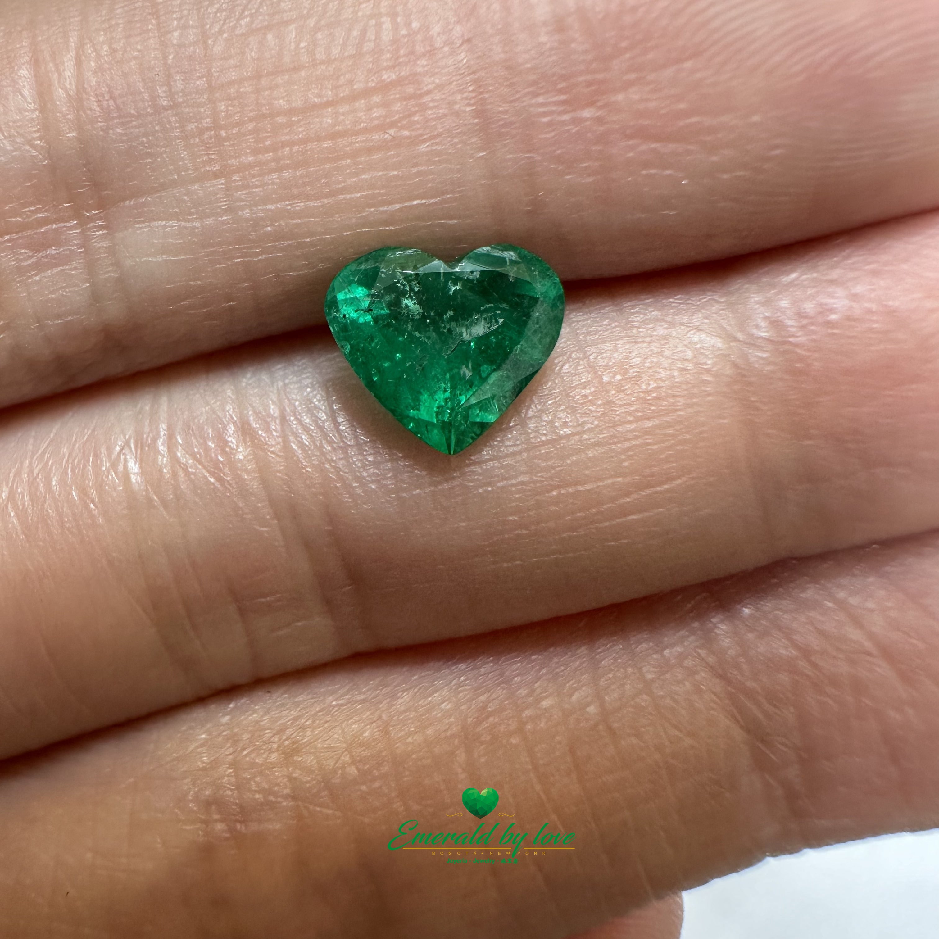 1.31 ct Heart-Shaped Emerald with Light Central Inclusions