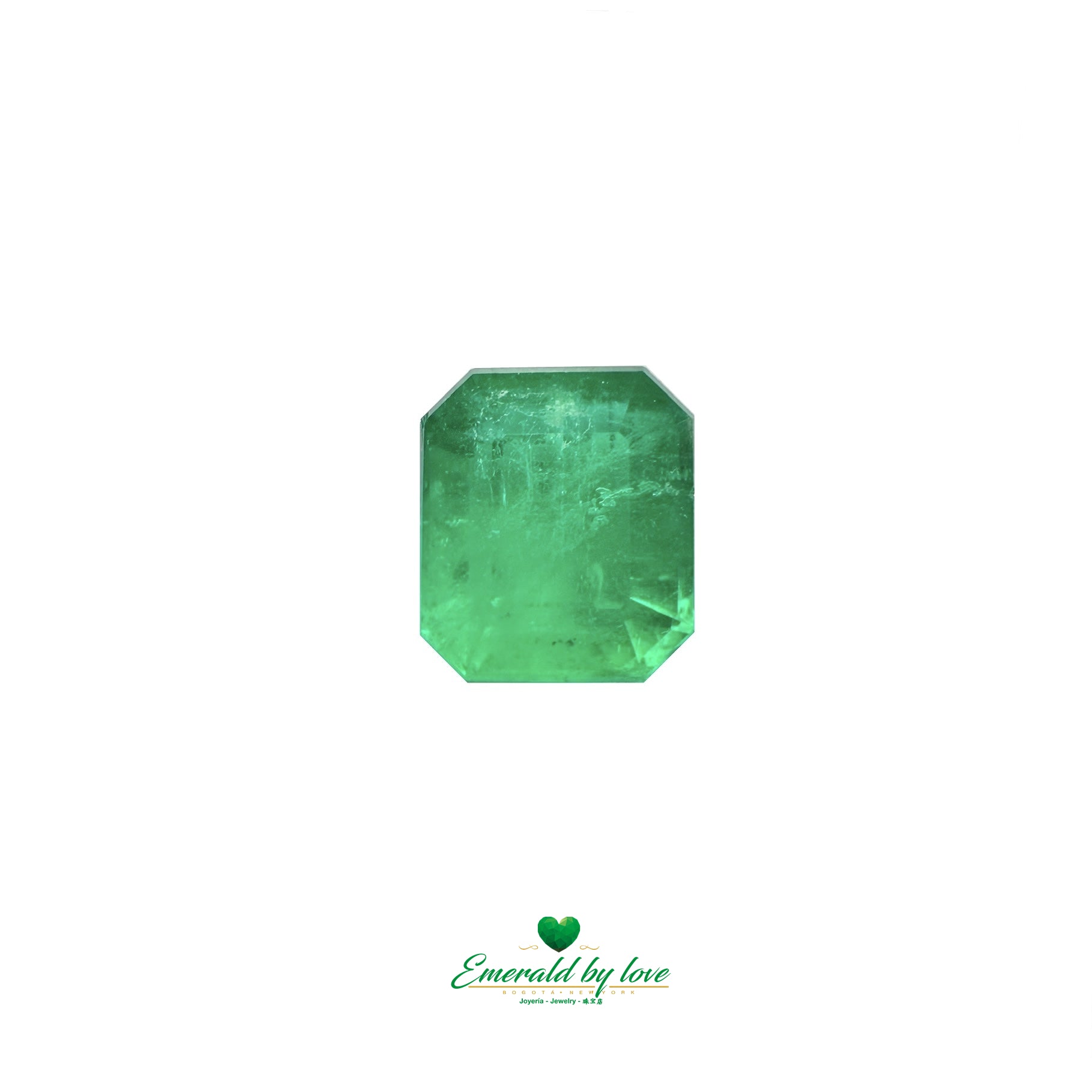 1.49 ct Emerald-Cut Intense Green Emerald with Exceptional Clarity