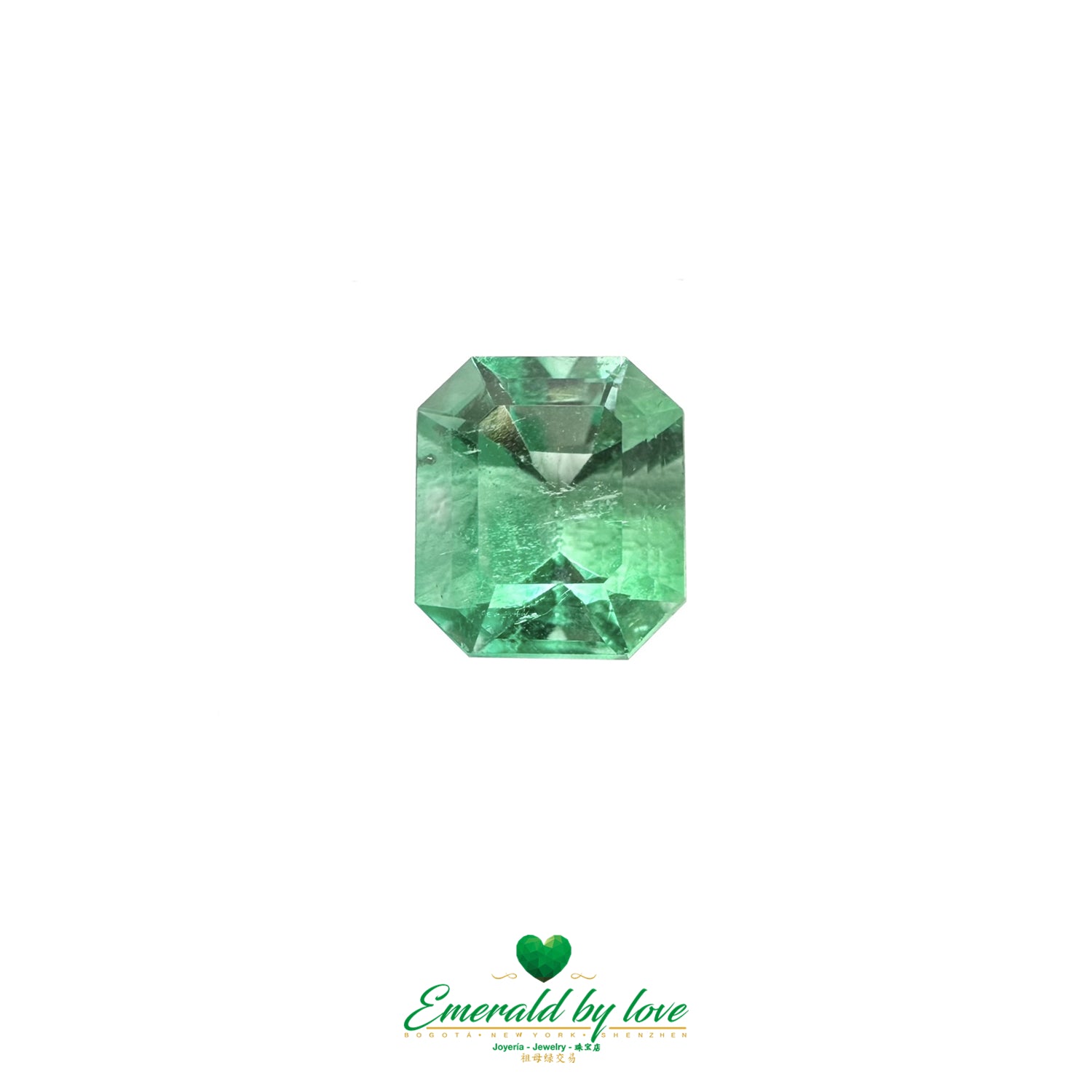 Crystal Natural Colombian Emerald 1.61ct- Emerald Cut