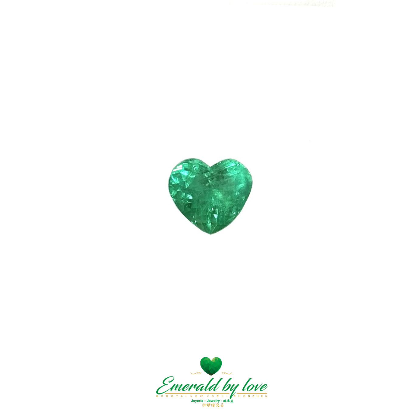 Splendor of a 1.62 Carat Heart-Shaped Colombian Emerald