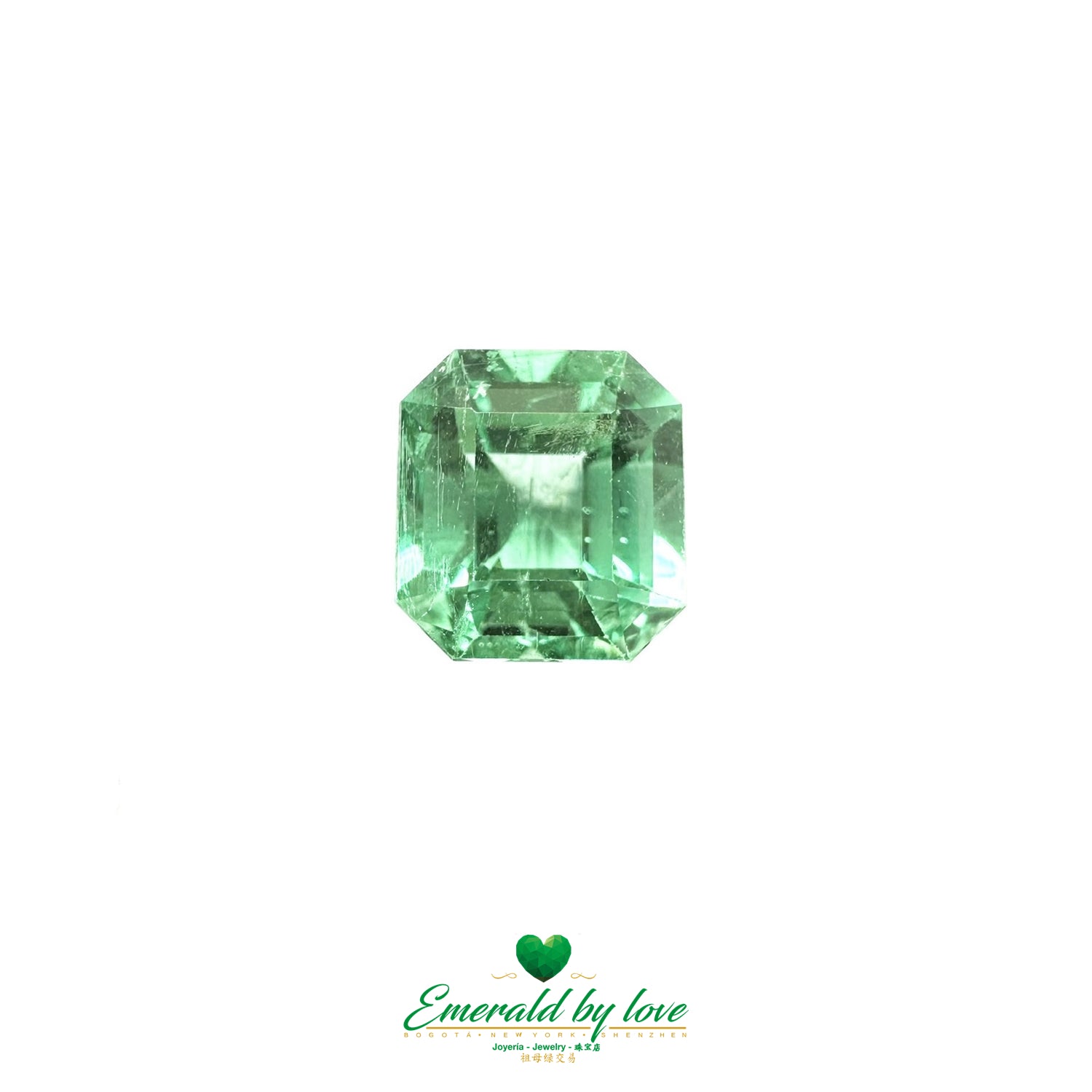 Natural Colombian Emerald 1.92ct – Square-Cut Green Crystal and beautiful cut