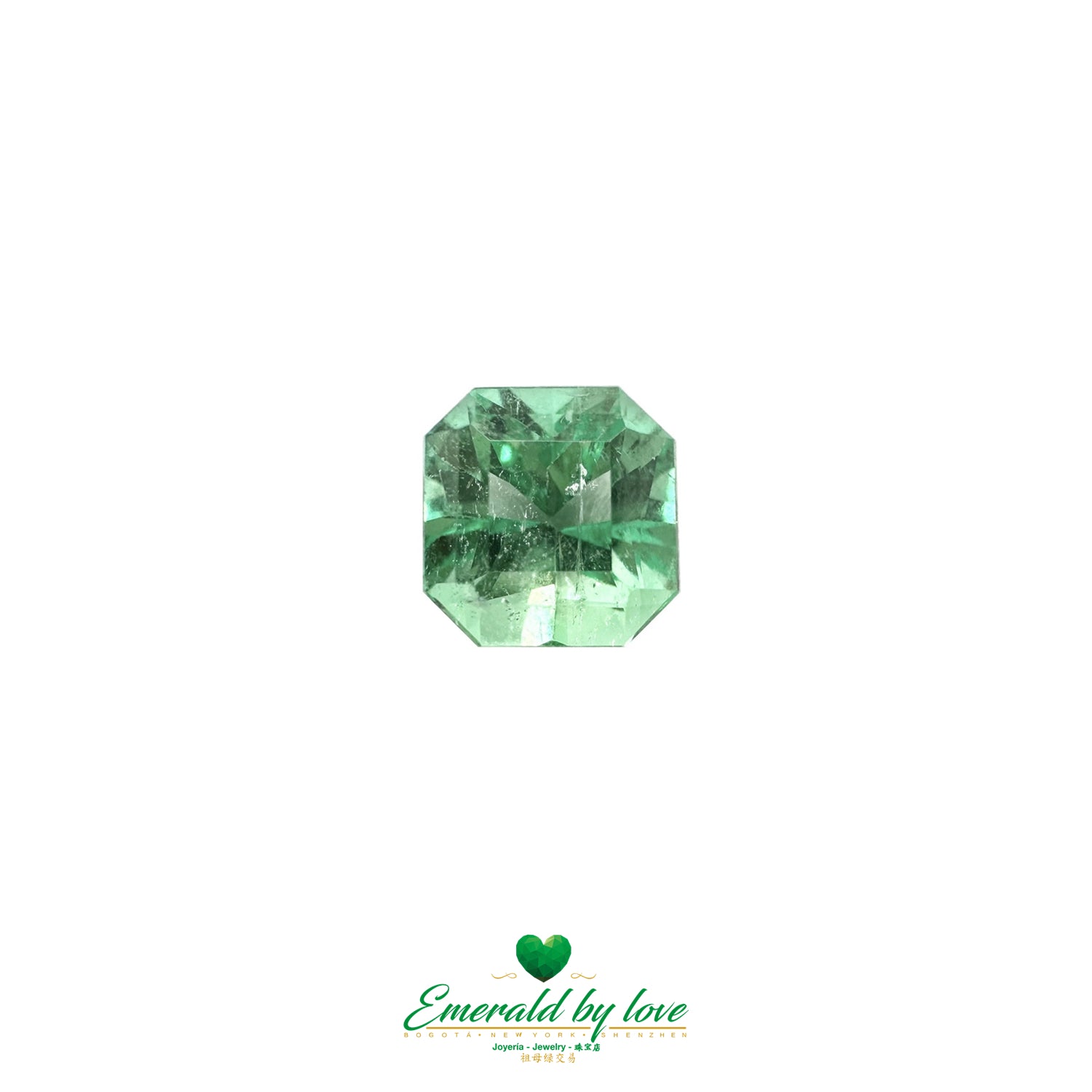 Natural Colombian Emerald 1.9ct – Square-Cut Green Crystal