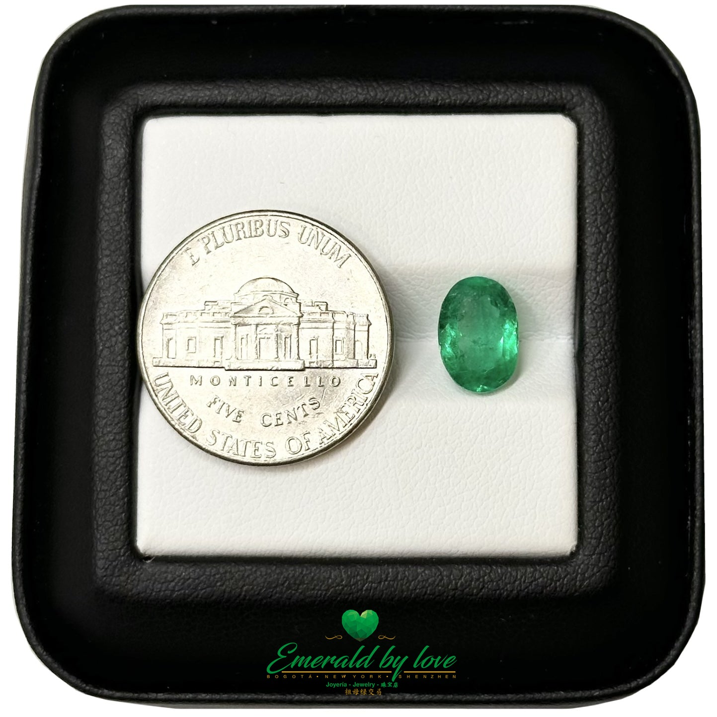 Amazing 1.9 Carat Oval-Shaped Colombian Emerald