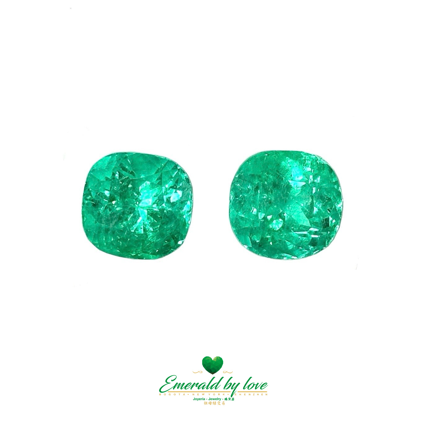 Huge Colombian Emeralds Matching Pairs 11.97 Carat