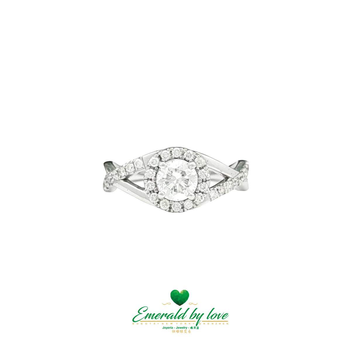 18K White Gold Diamond Eye-Inspired Ring