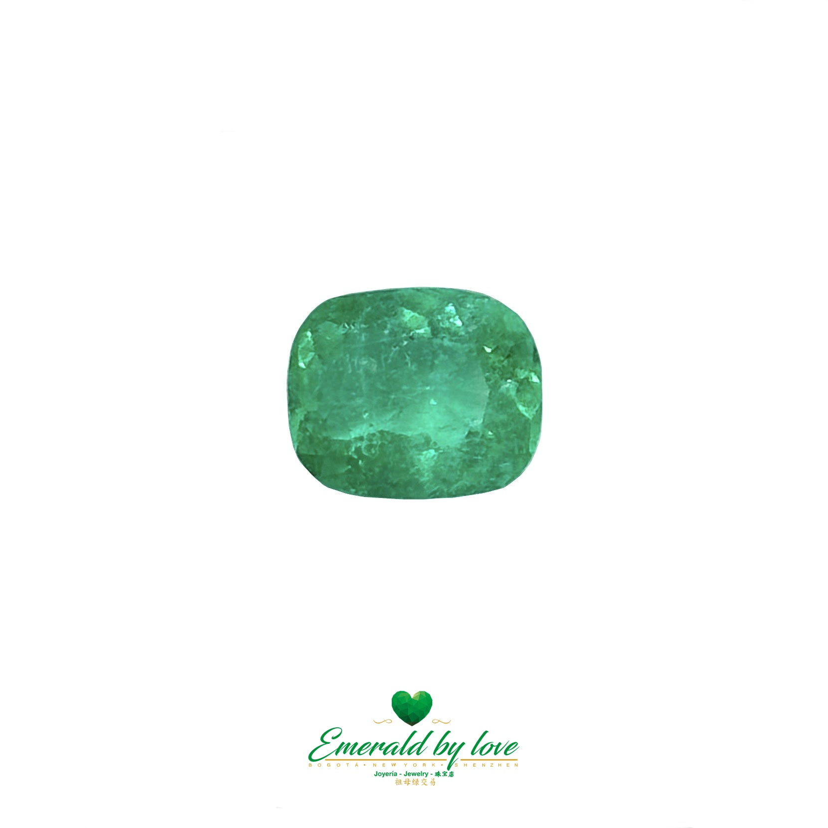 Loose Cushion-Shaped Colombian Emerald - 2.86 Carats