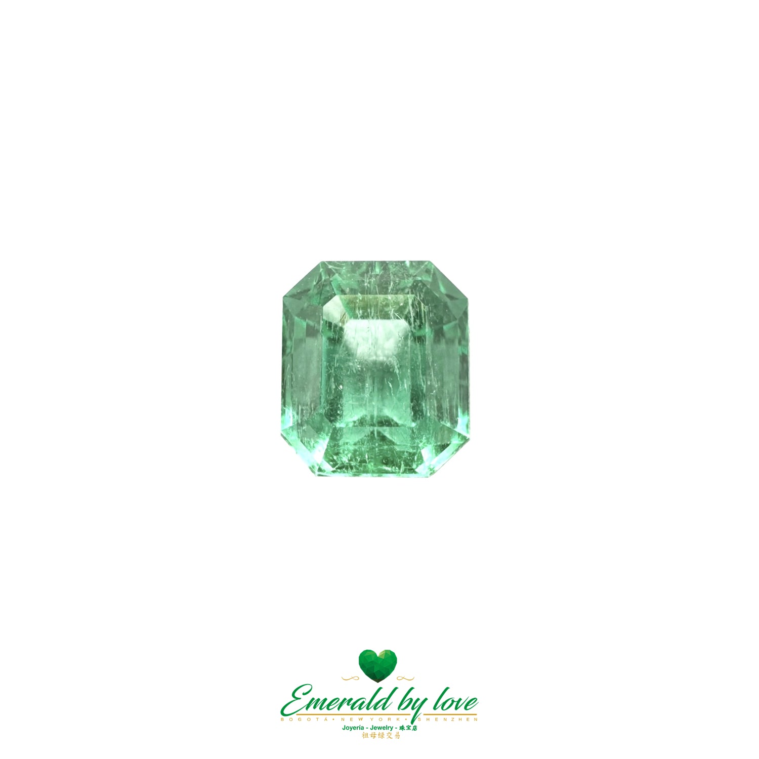 Natural Colombian Emerald 2.87ct Crystal Tone and Big Size