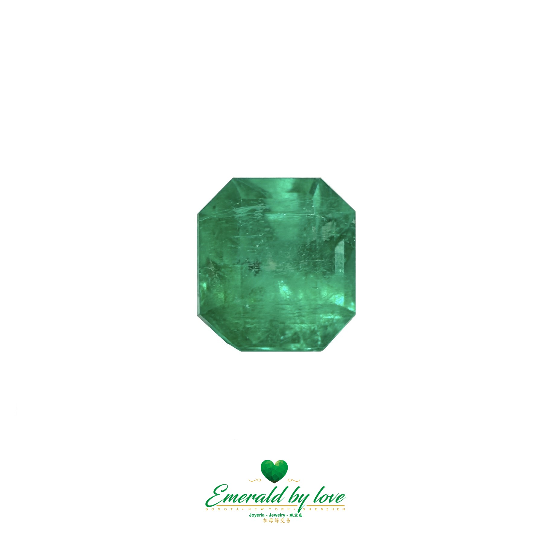 Enchanting 3.08-Carat Colombian Emerald Square Gemstone