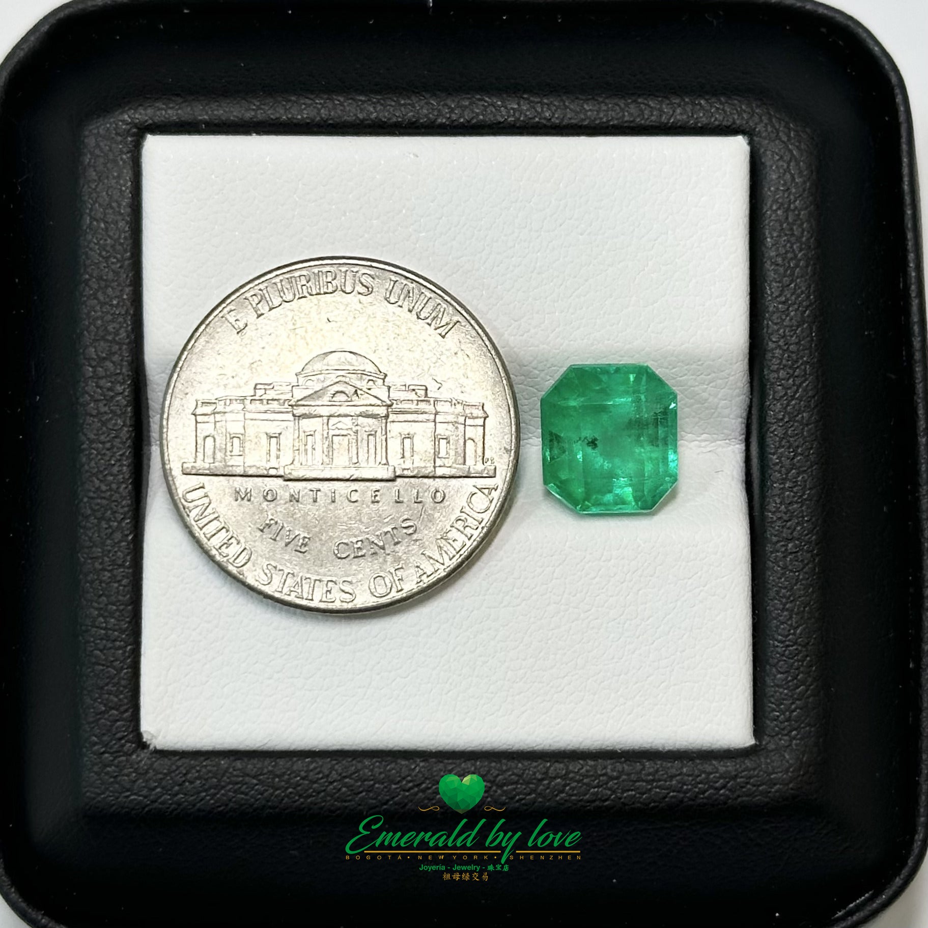 Enchanting 3.08-Carat Colombian Emerald Square Gemstone