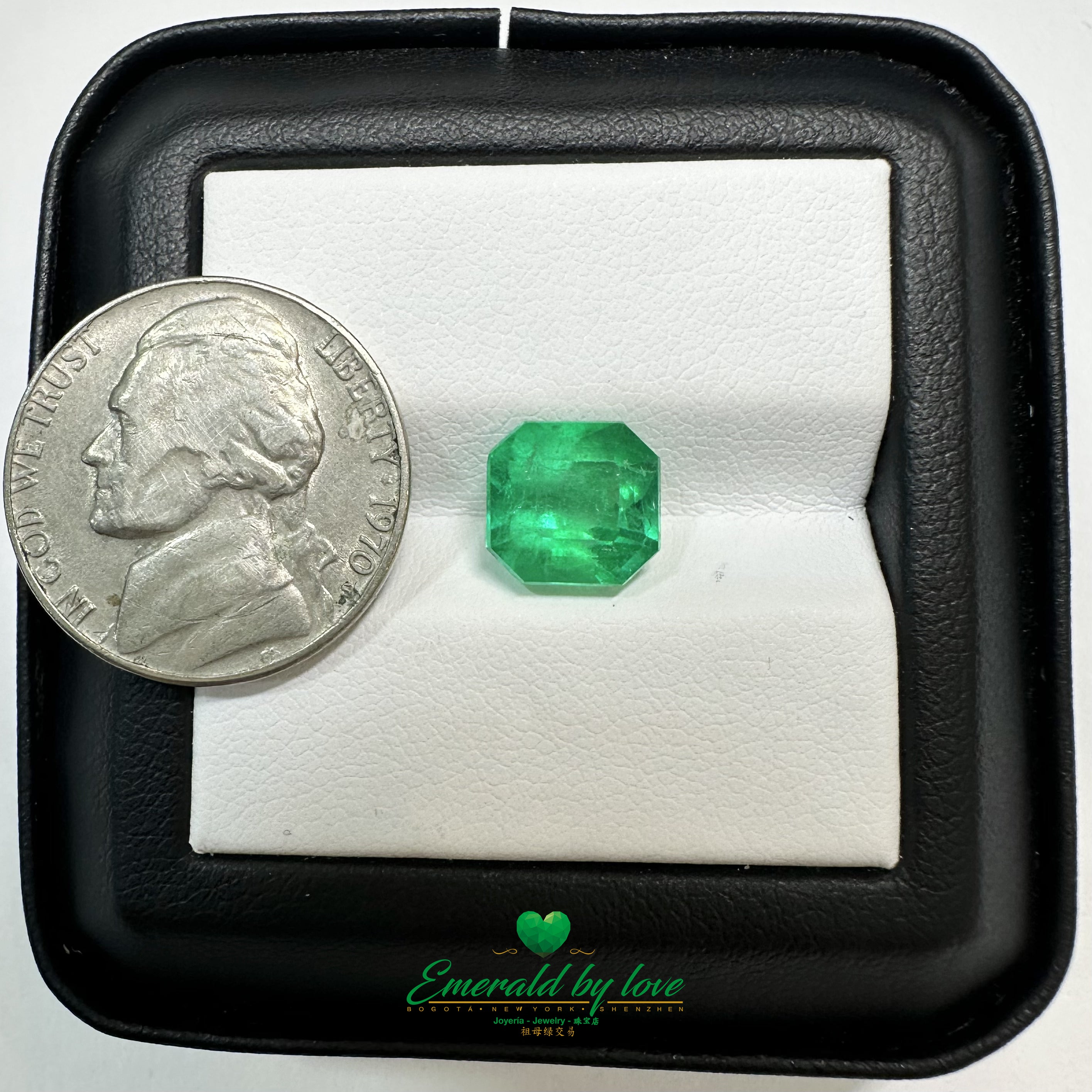 Enchanting 3.16-Carat Square Colombian Emerald