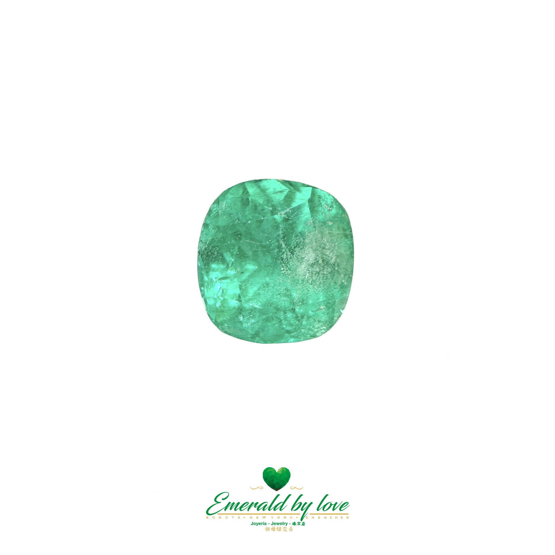 Genuine Colombian Emerald: 3.43 Carat Cushion Beauty