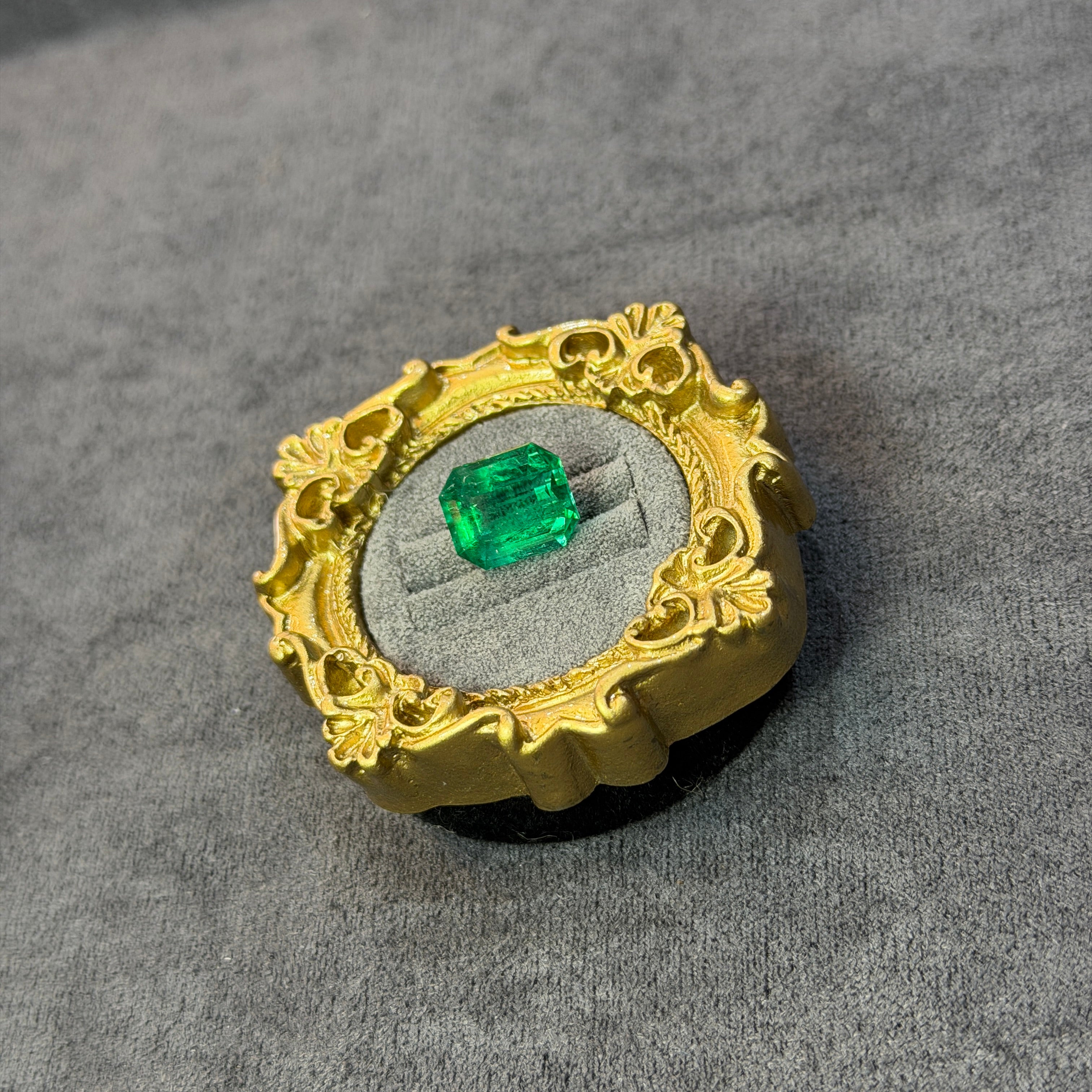 5.18 Ct Emerald Cut Colombian Emerald | Natural Luxury Green Gemstone