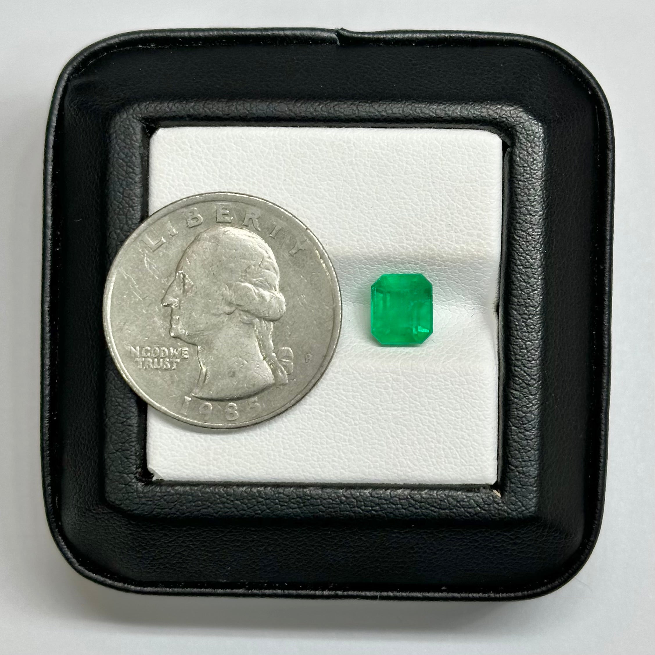 1.49 ct Emerald-Cut Intense Green Emerald with Exceptional Clarity