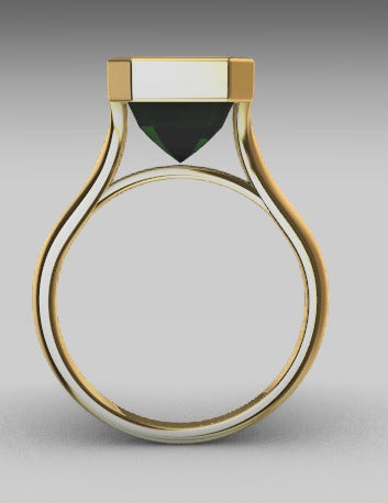 18K Gold Ring with Emerald