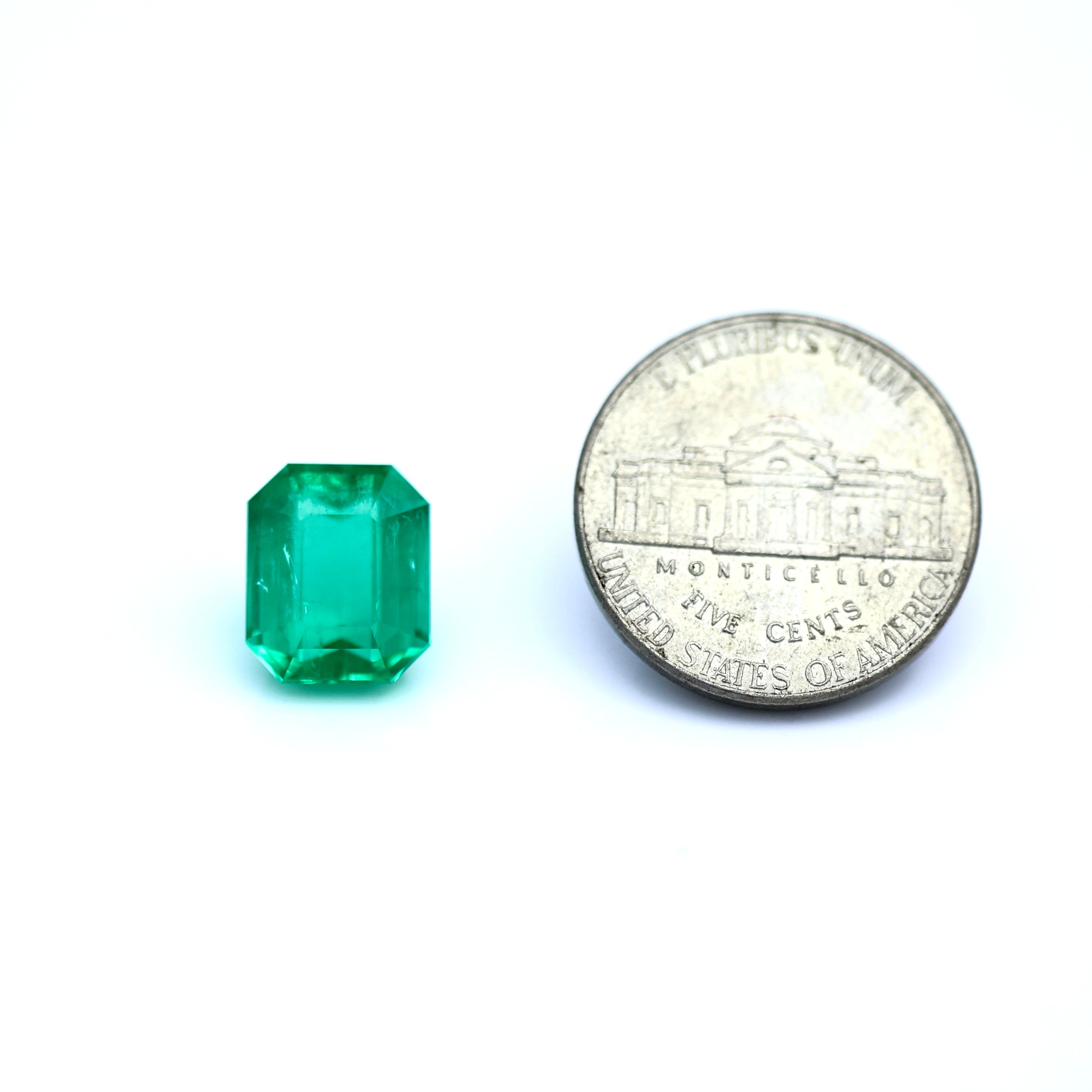 5.18 Ct Emerald Cut Colombian Emerald | Natural Luxury Green Gemstone