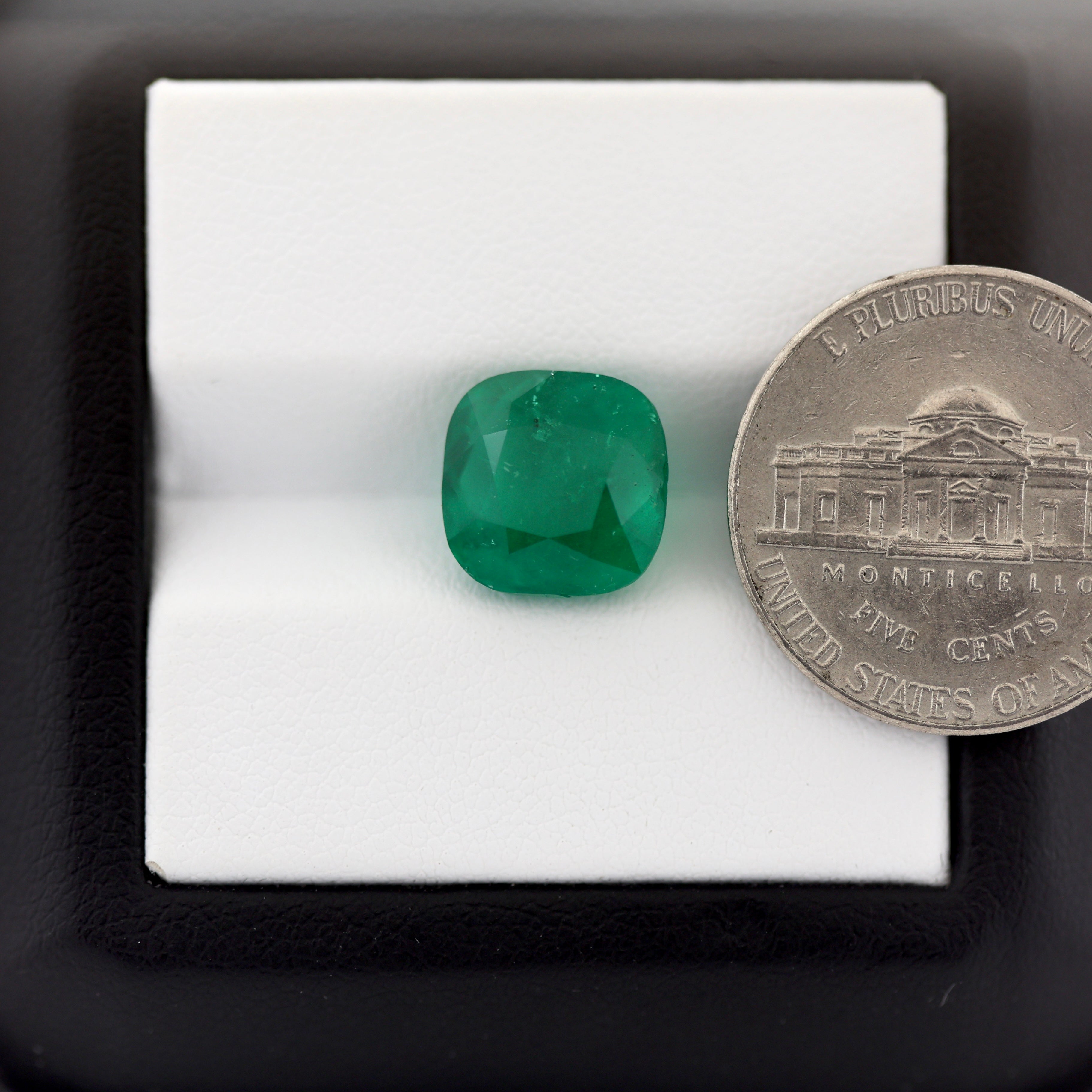 5.03 Carat Colombian Emerald Cushion Cut – Dark Green Luxury Gemstone