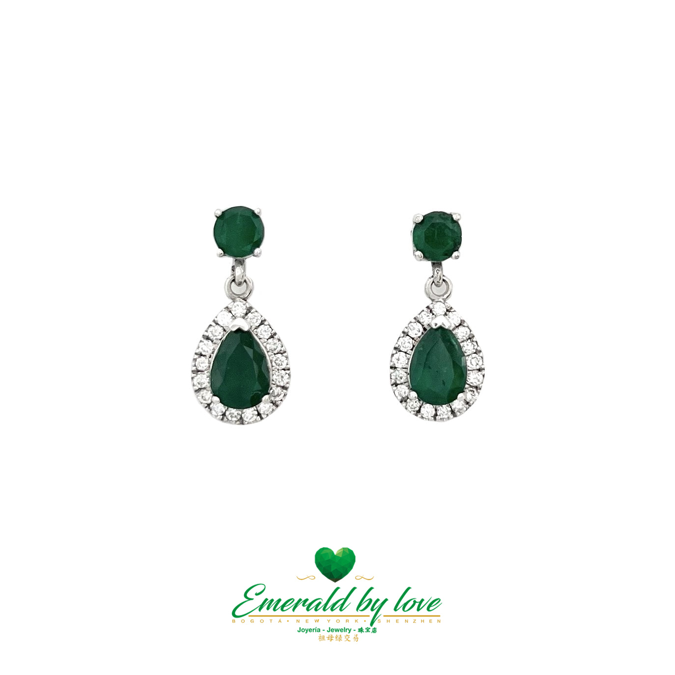 Colombian Emerald White Gold Earrings: An Ode to Elegance and Exuberance