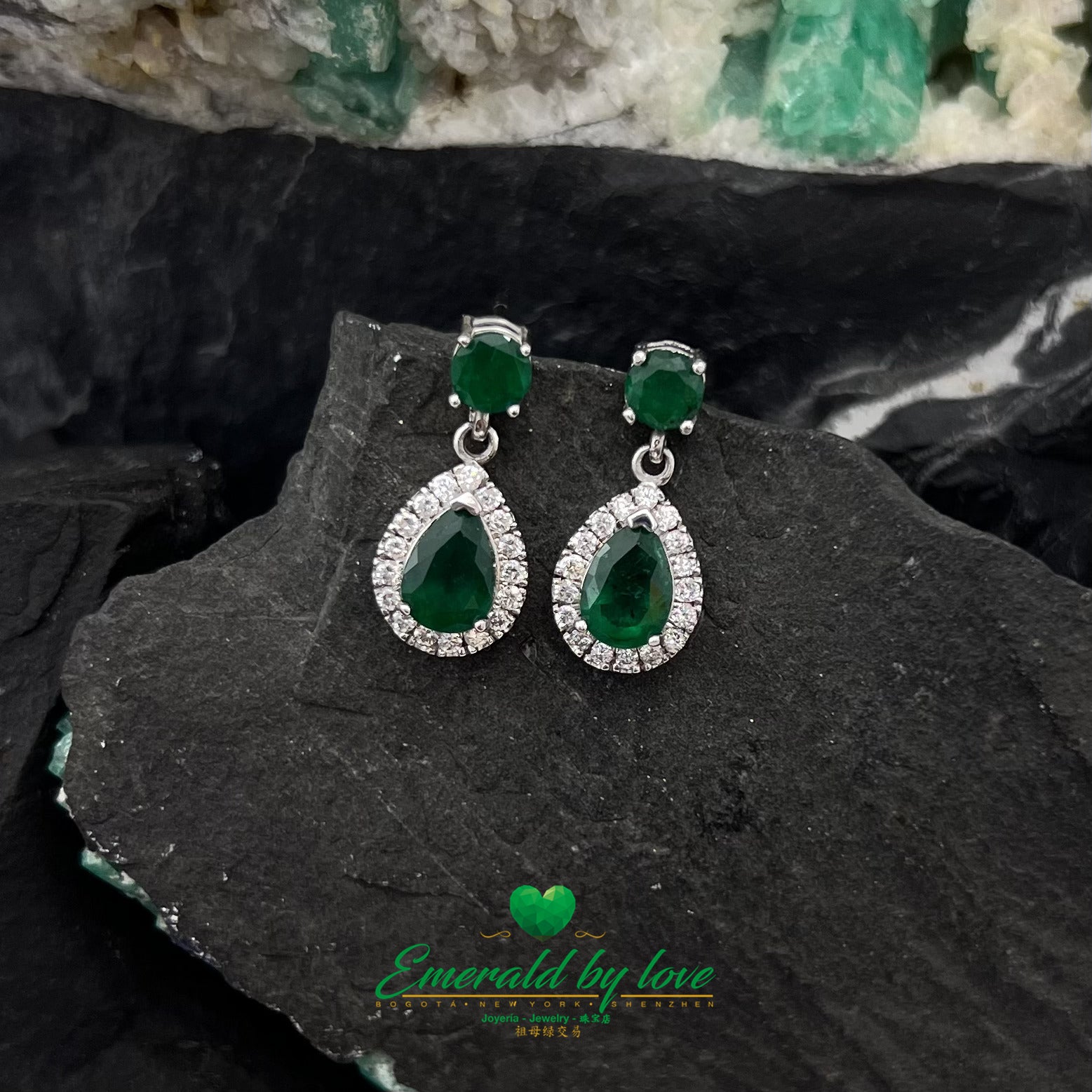 Colombian Emerald White Gold Earrings: An Ode to Elegance and Exuberance