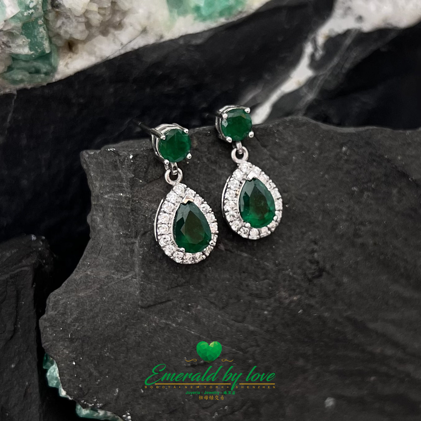 Colombian Emerald White Gold Earrings: An Ode to Elegance and Exuberance