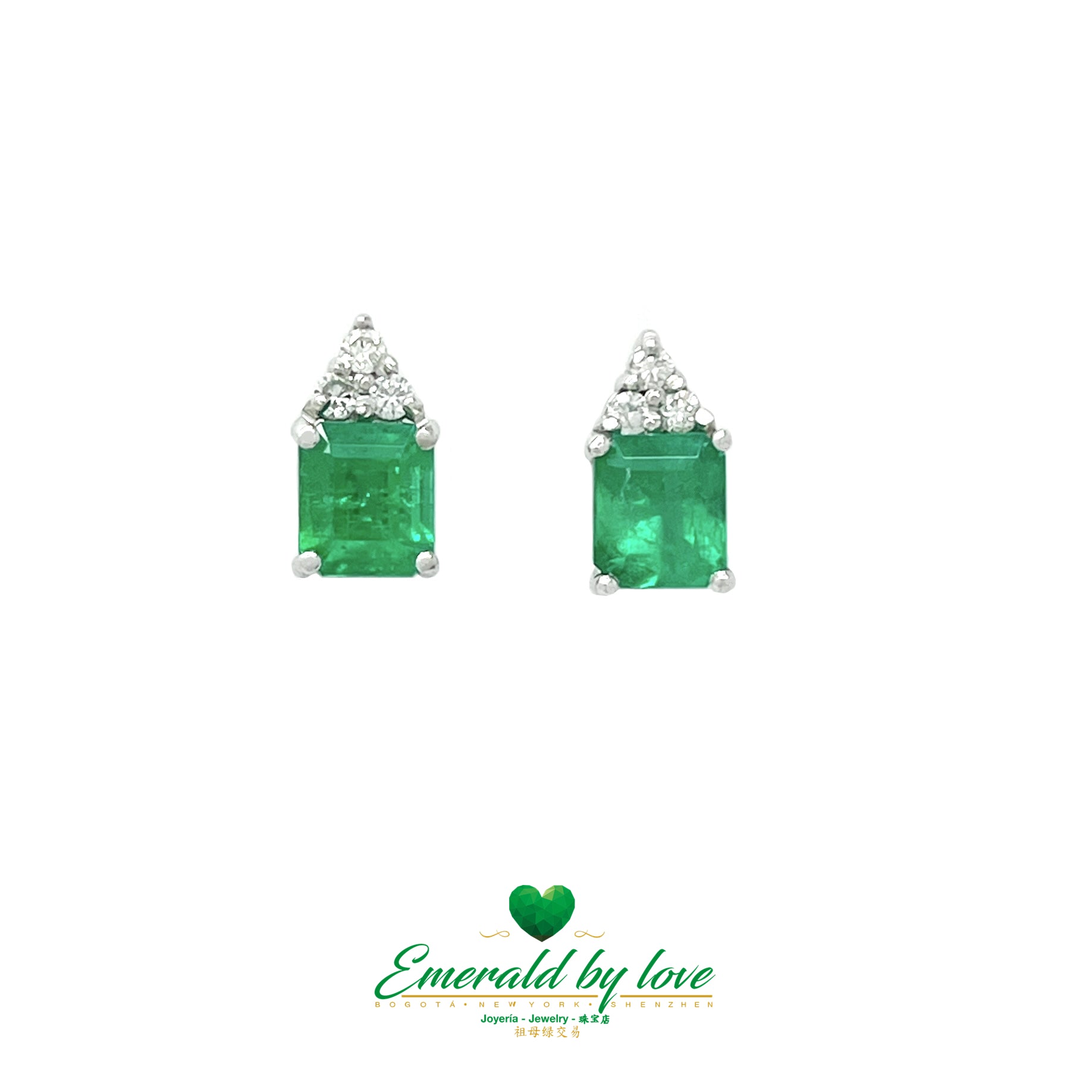 Crown-inspired Emerald and Diamond Earrings: Regal Elegance