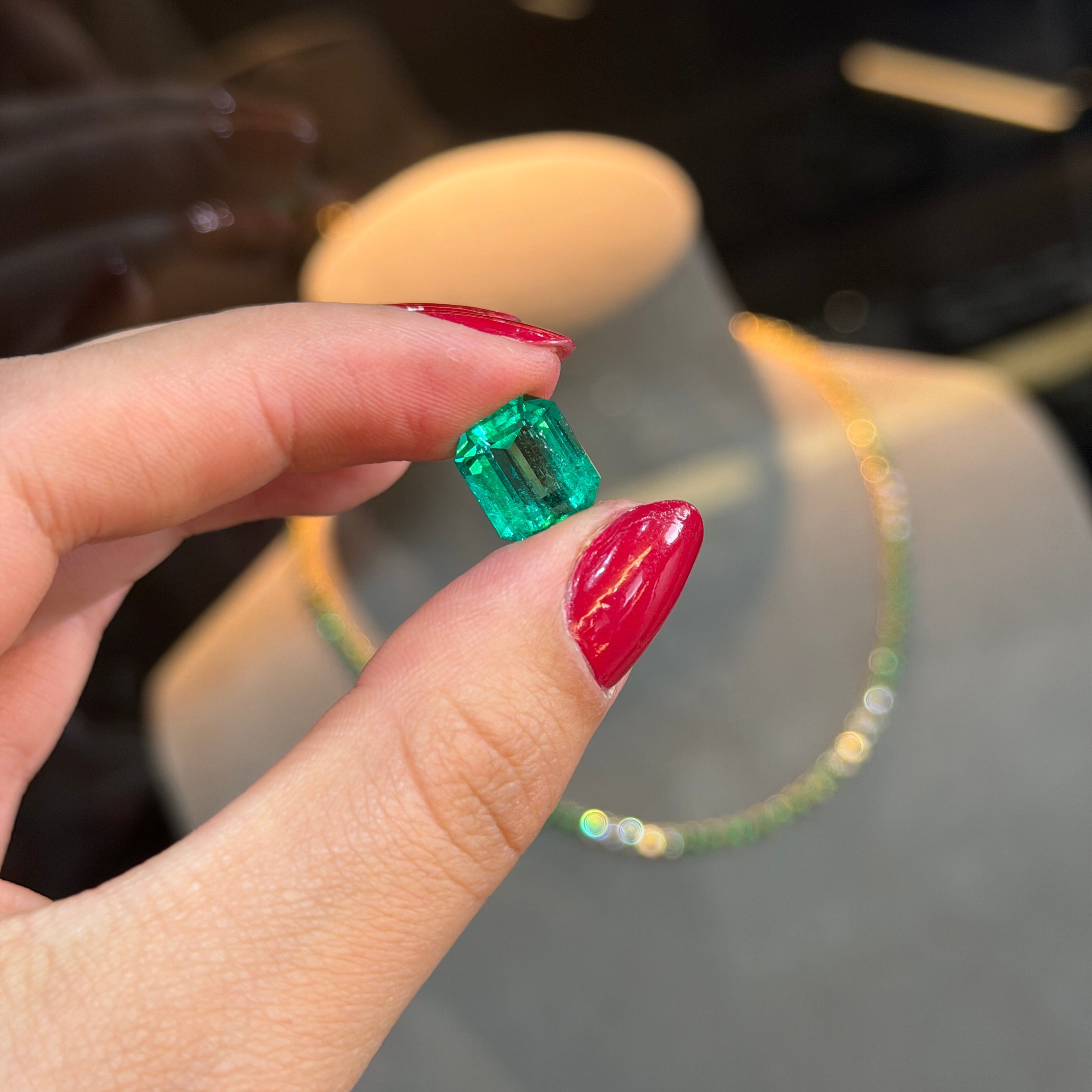 5.18 Ct Emerald Cut Colombian Emerald | Natural Luxury Green Gemstone