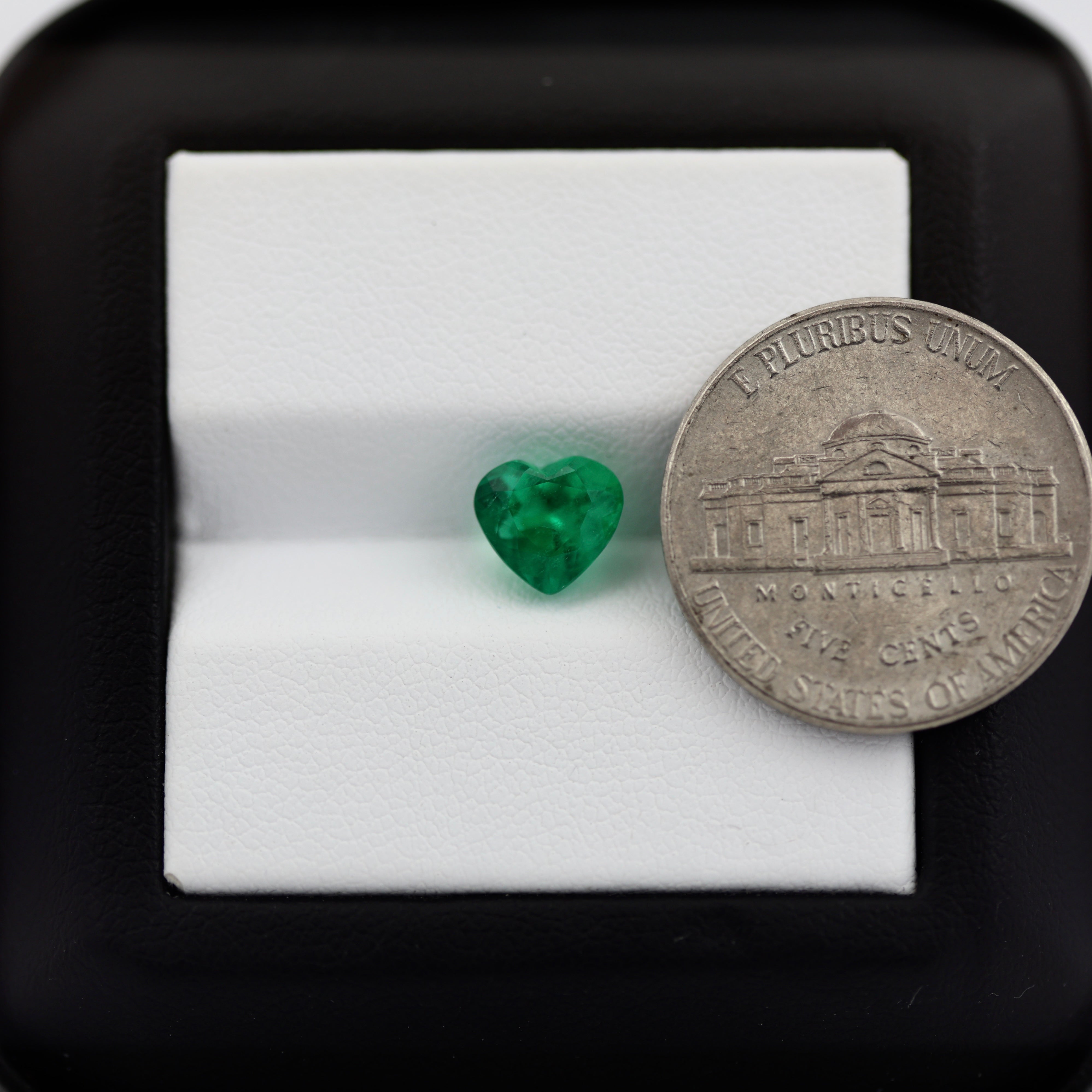 Beautiful green heart emerald 